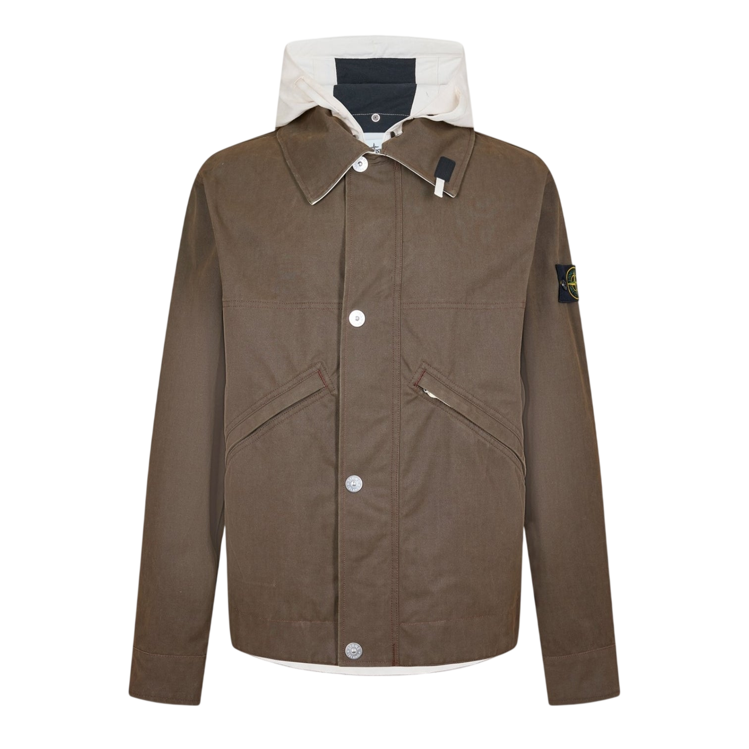 LUXURY HUB STONE ISLAND MEN'S MILITARY COTTON LONG SLEEVE FIELD JACKET