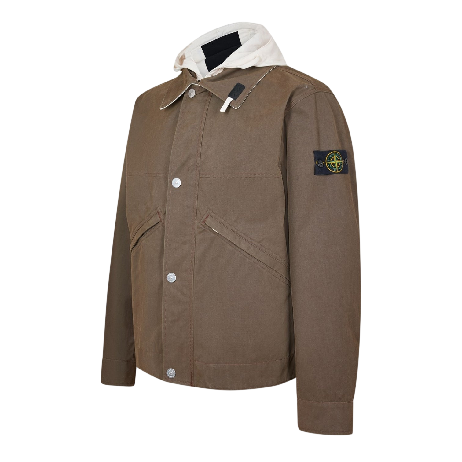 LUXURY HUB STONE ISLAND MEN'S MILITARY COTTON LONG SLEEVE FIELD JACKET