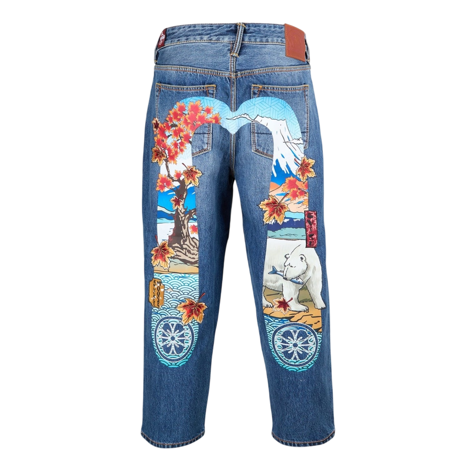 LUXURY HUB MOOSE KNUCKLES MENS X EVISU STRAIGHT LEG JEANS