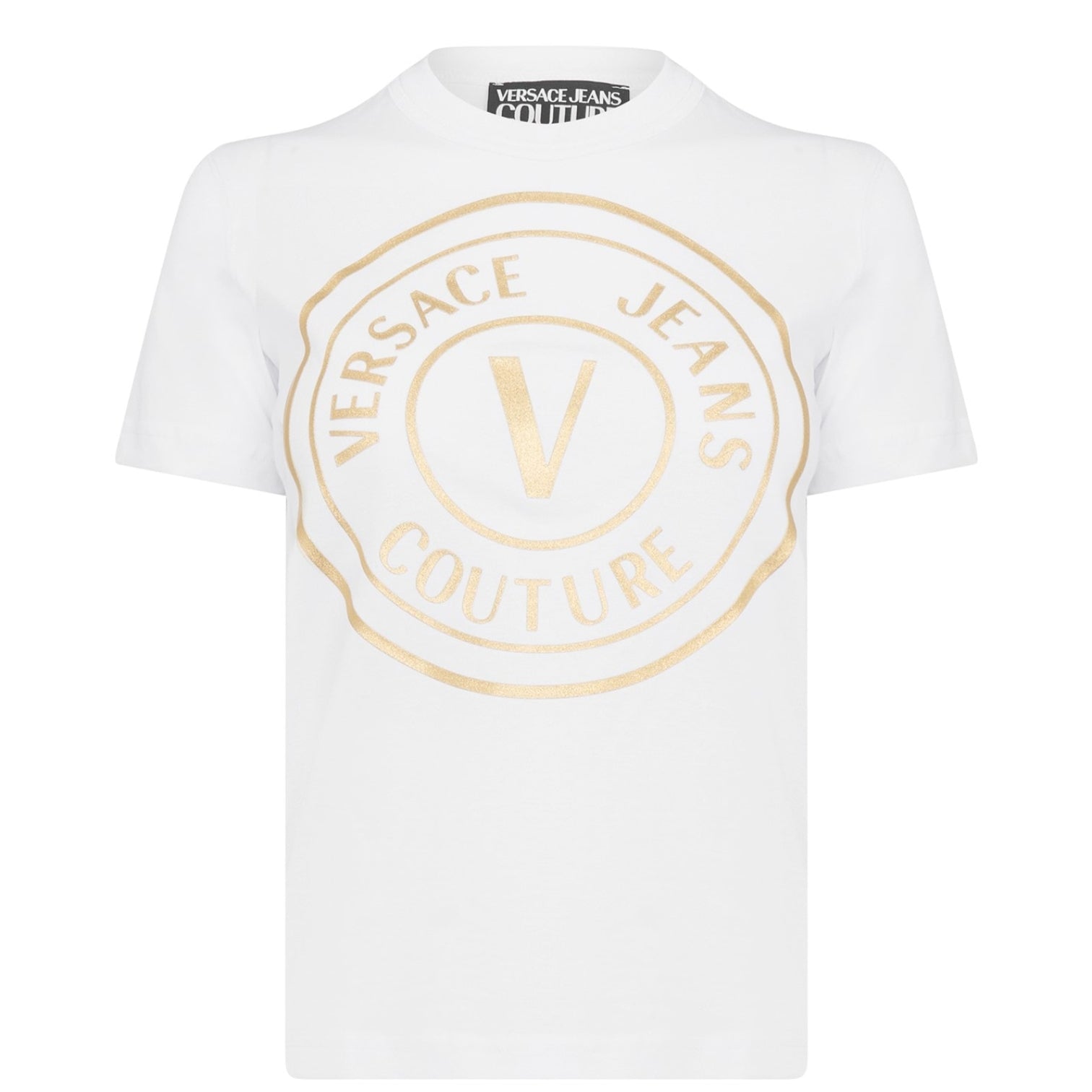 LUXURY HUB VERSACE JEANS COUTURE ROUND LOGO TOP