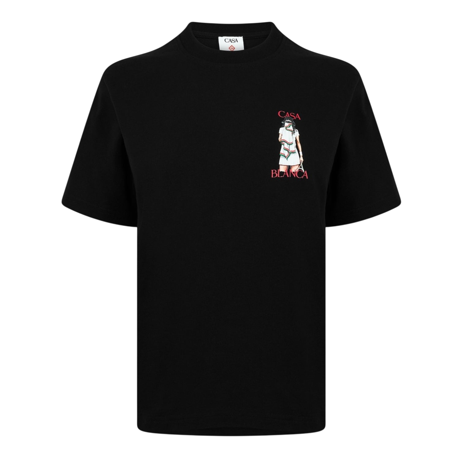 LUXURY HUB CASABLANCA WOMEN'S CASA OVERSIZED GRAPHIC TOP