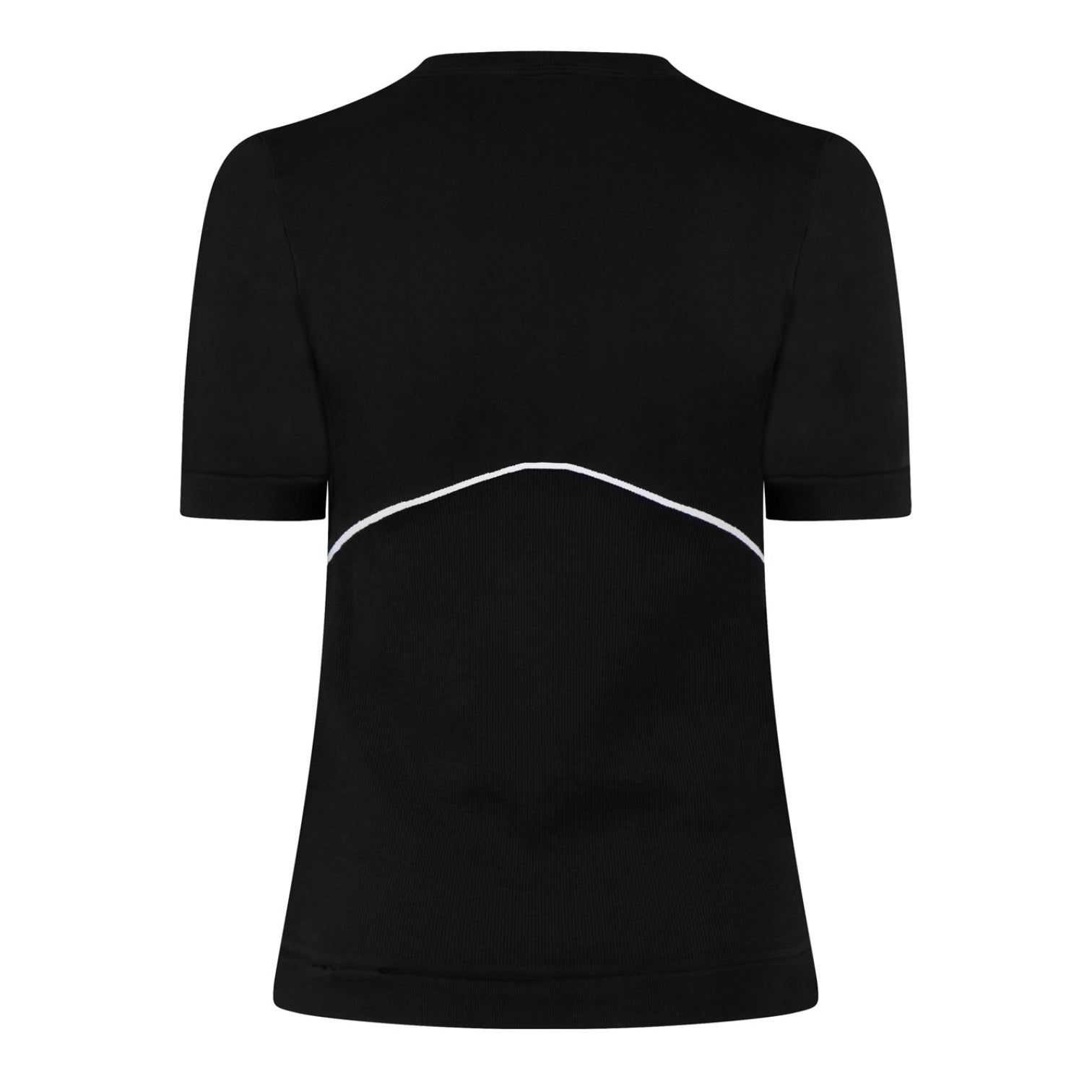 LUXURY HUB OFF WHITE WOMEN'S SEAMLESS STRETCH SHORT SLEEVE SLIM FIT T-SHIRT