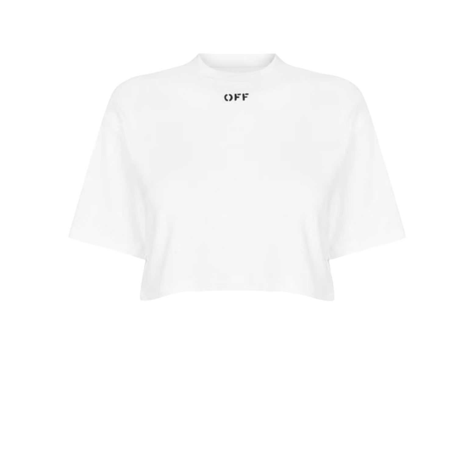 LUXURY HUB OFF WHITE LOGO CROP TOP