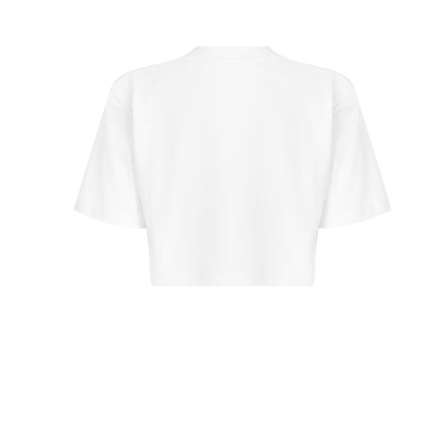LUXURY HUB OFF WHITE LOGO CROP TOP