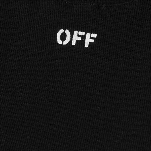 LUXURY HUB OFF WHITE LOGO CROP TOP