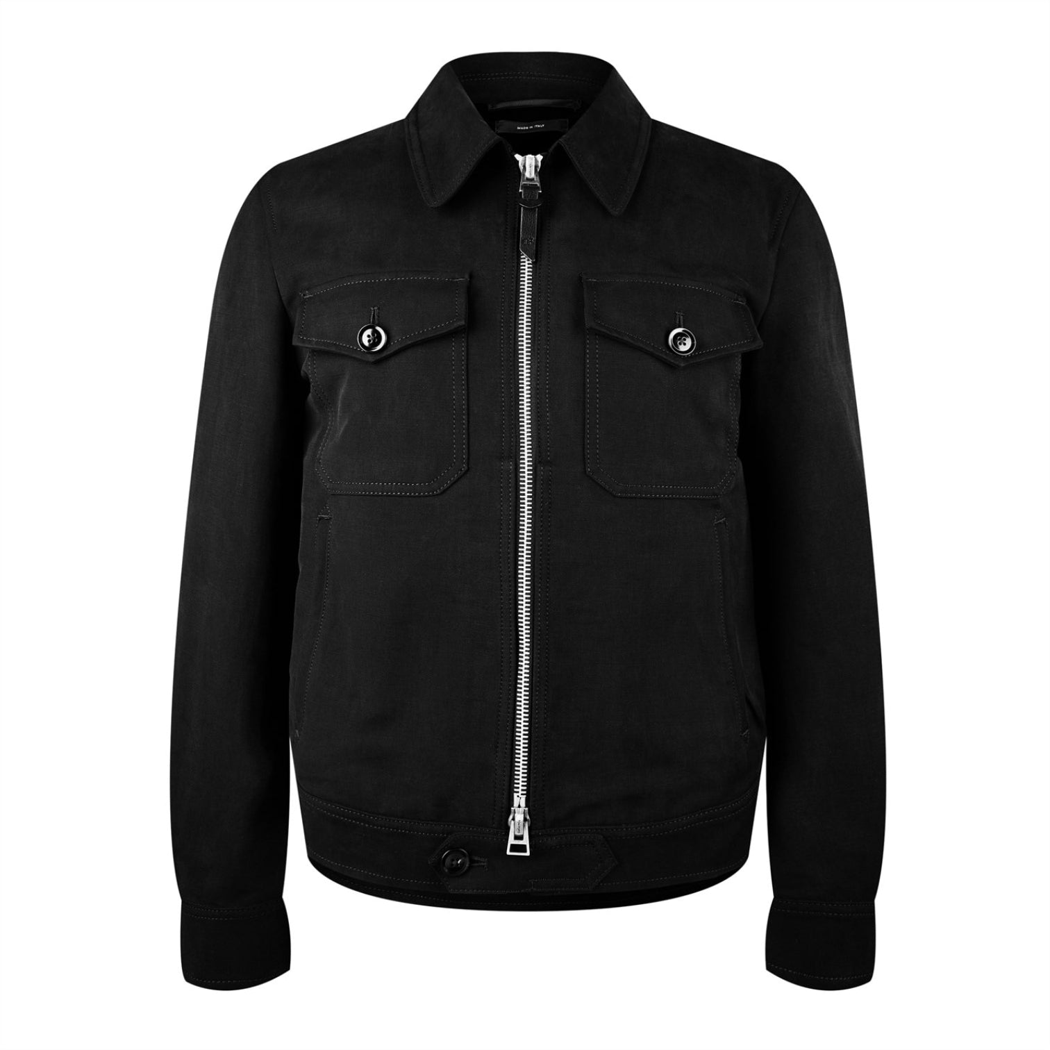 LUXURY HUB TOM FORD CHEST POCKET COTTON BLEND TWILL JACKET