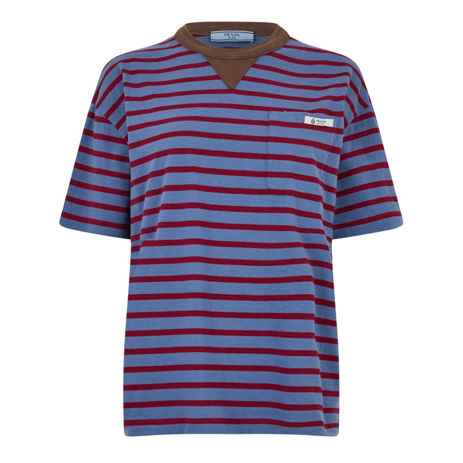 LUXURY HUB PRADA WOMEN'S STRIPE OVERSIZED TOP