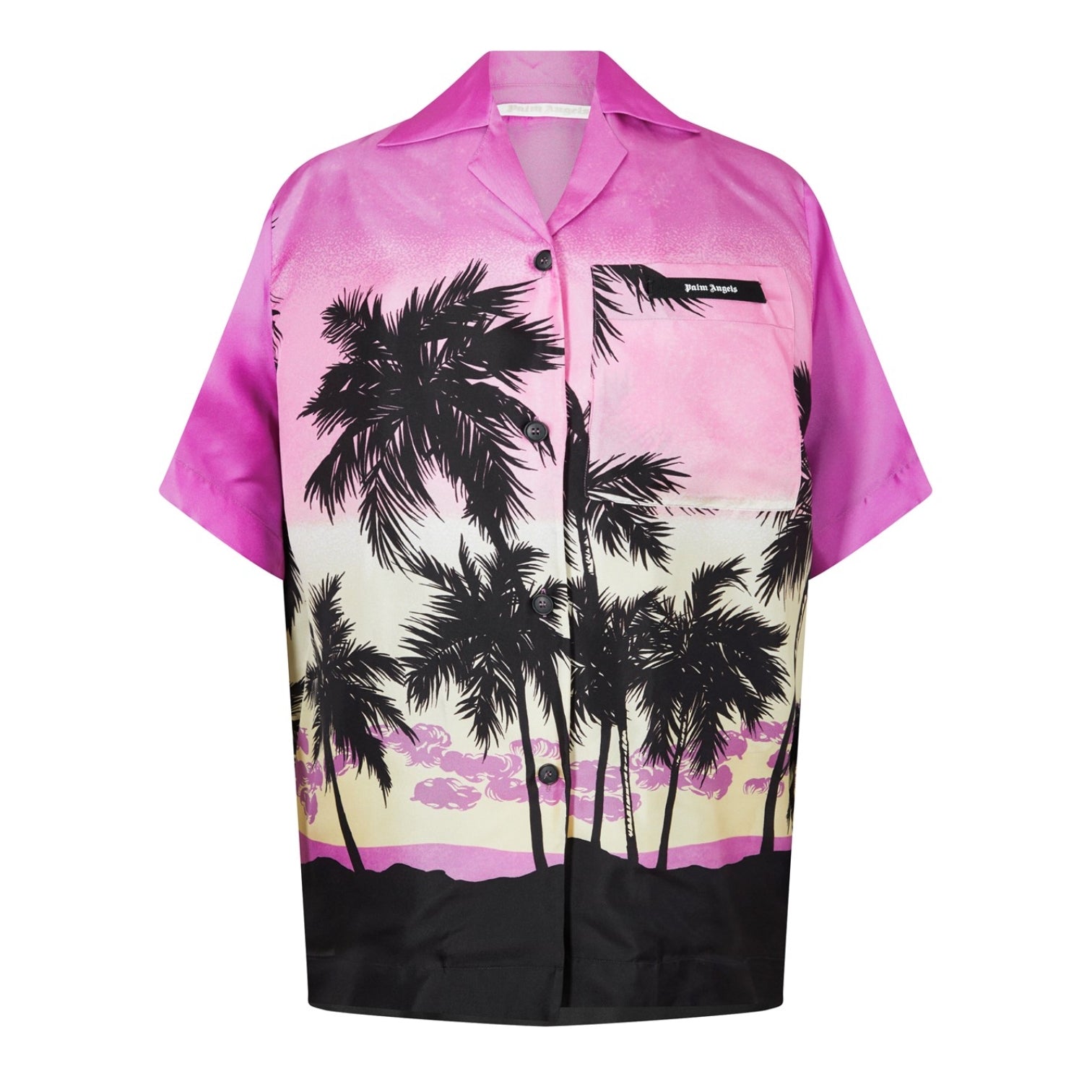 LUXURY HUB PALM ANGELS PALM SUNSET BOWLING SHIRT