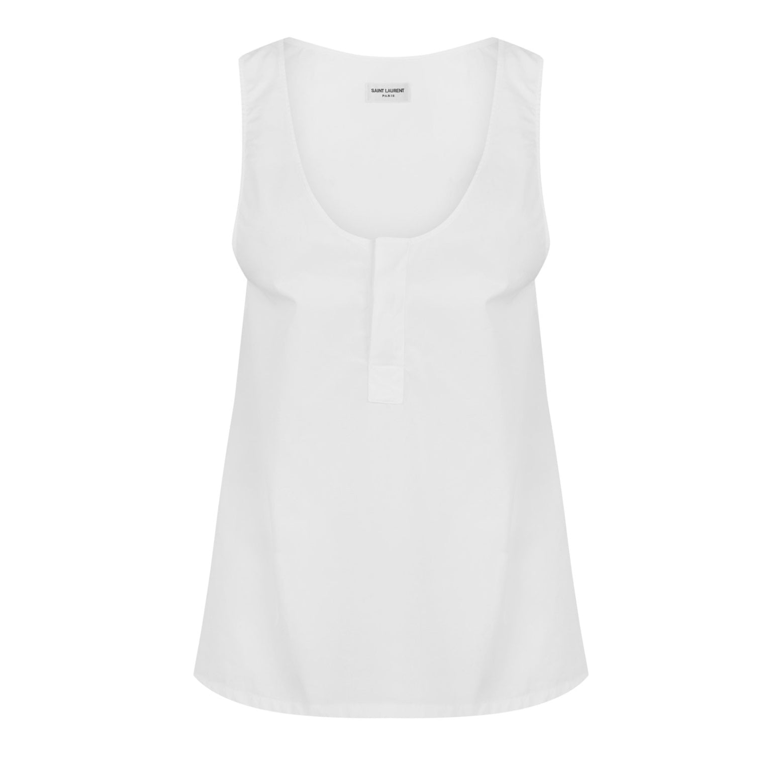 LUXURY HUB SAINT LAURENT HENLEY TANK IN COTTON POPLIN