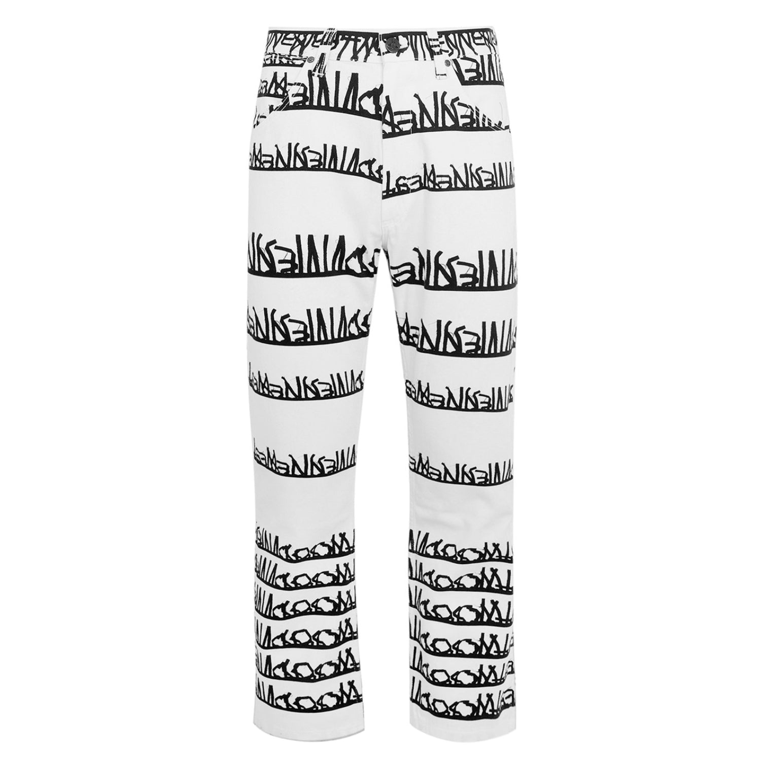 LUXURY HUB VIVIENNE WESTWOOD BLACK AND WHITE RANCH JEANS