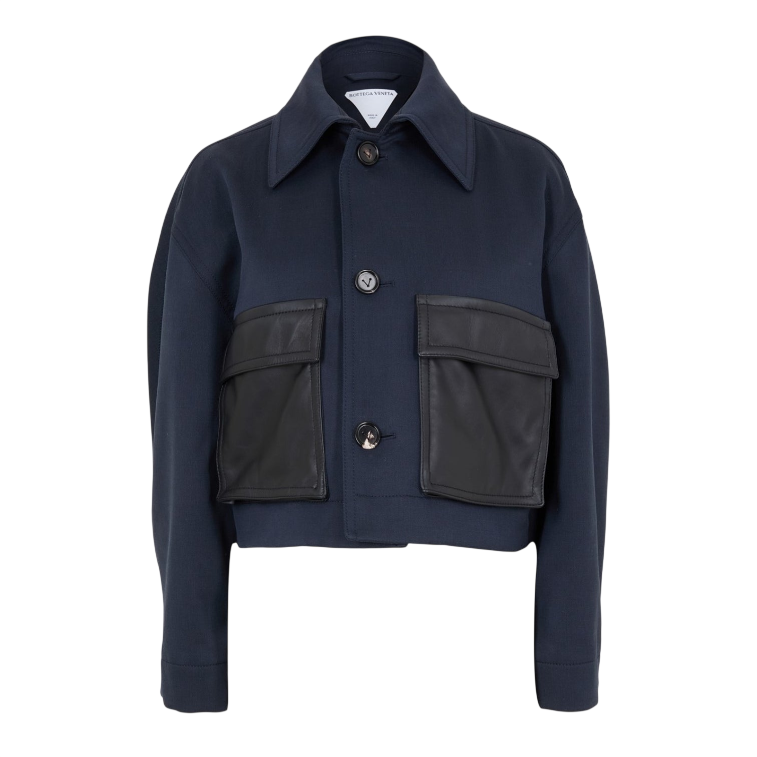 LUXURY HUB BOTTEGA VENETA WOMEN'S WOOL LONG SLEEVE HIP LENGTH BOMBER JACKET