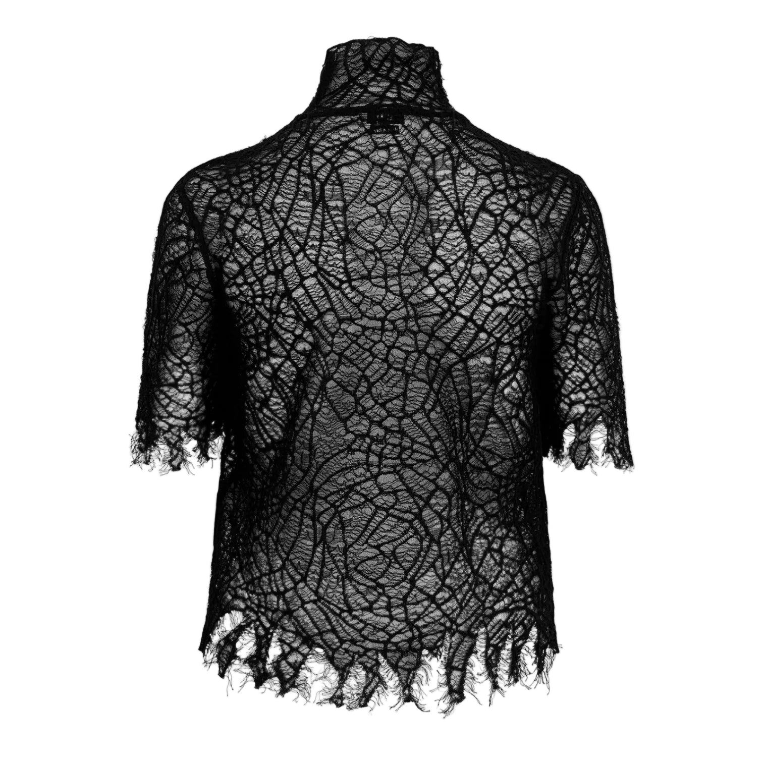 LUXURY HUB ALEXANDER MCQUEEN WOMEN'S ALEX SPIDER LACE KNITTED TOP
