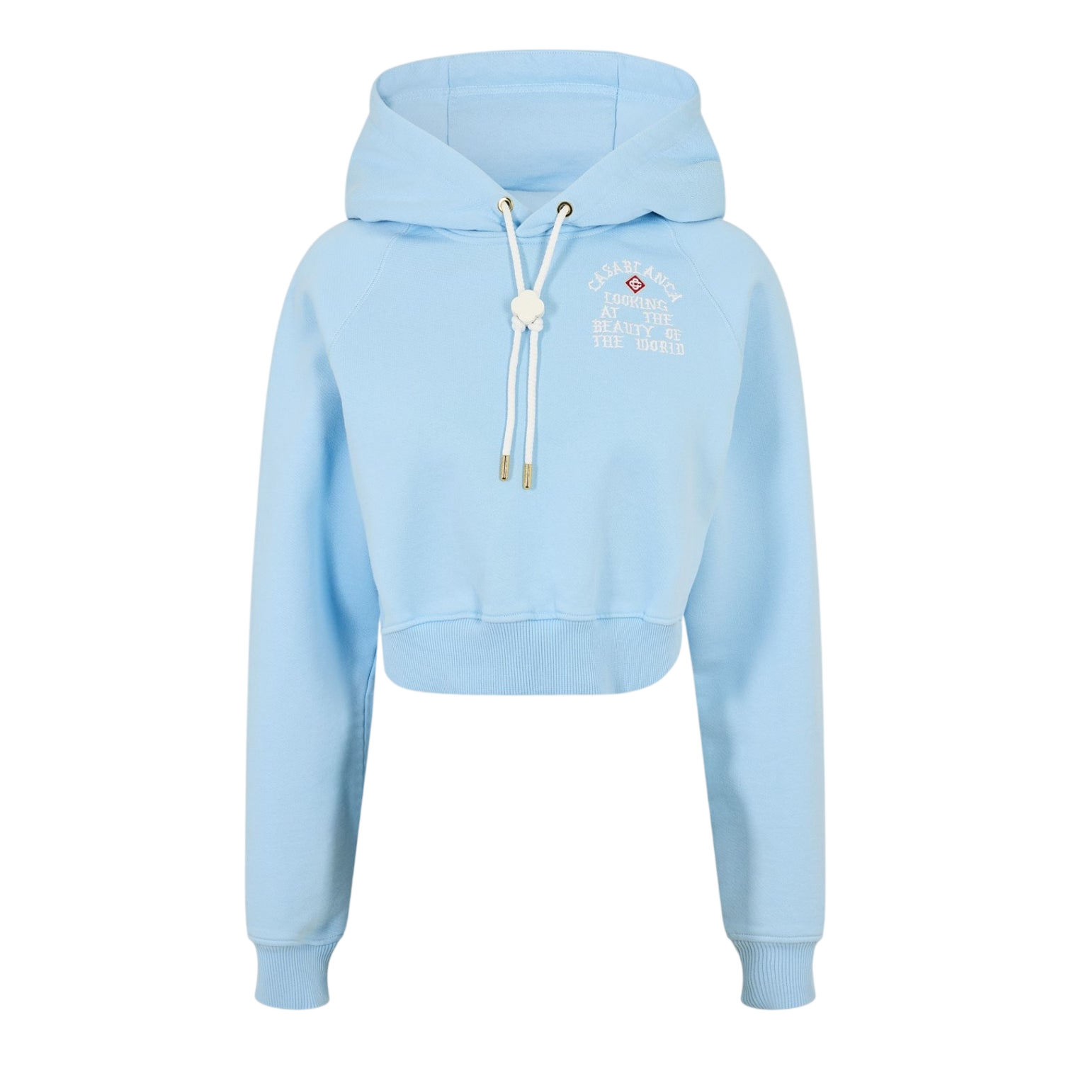 LUXURY HUB CASABLANCA WOMEN'S BEAUTY CROPPED HOODIE