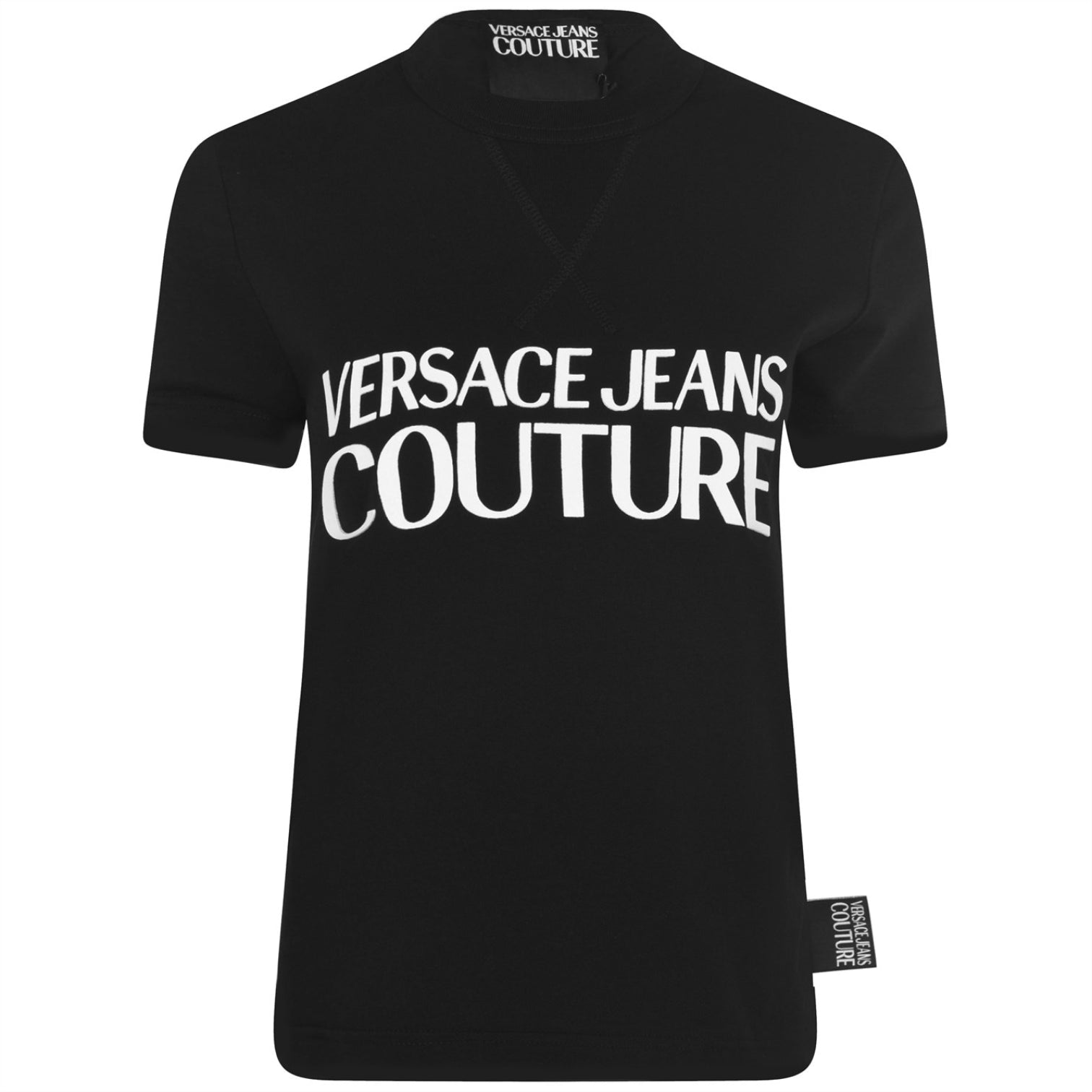 LUXURY HUB VERSACE JEANS COUTURE CONTRAST LOGO T SHIRT