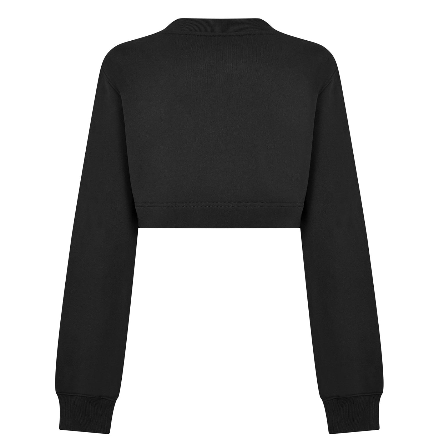 LUXURY HUB MOSCHINO LOGO DEBOSSED CROPPED SWEATSHIRT
