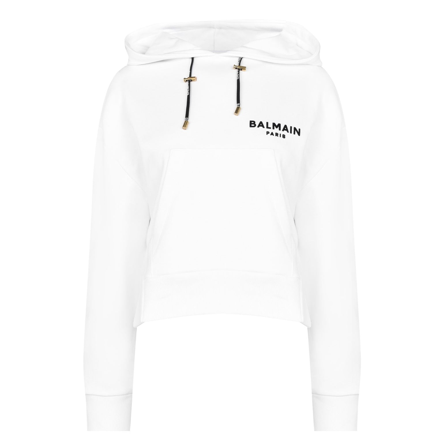 LUXURY HUB BALMAIN SMALL LOGO OTH HOODIE