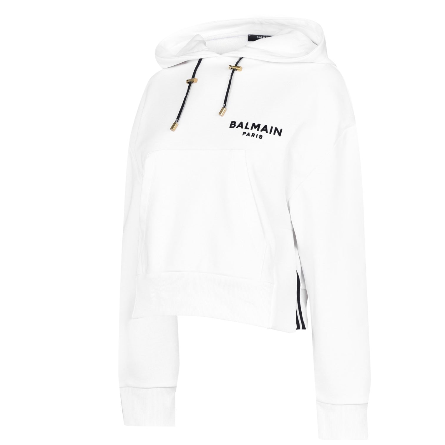 LUXURY HUB BALMAIN SMALL LOGO OTH HOODIE