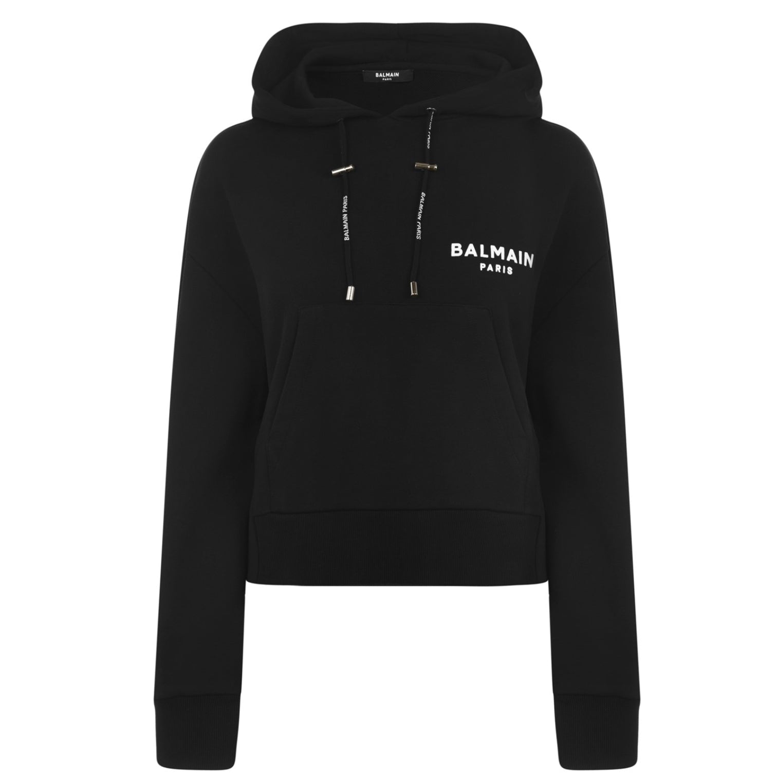 LUXURY HUB BALMAIN SMALL LOGO OTH HOODIE