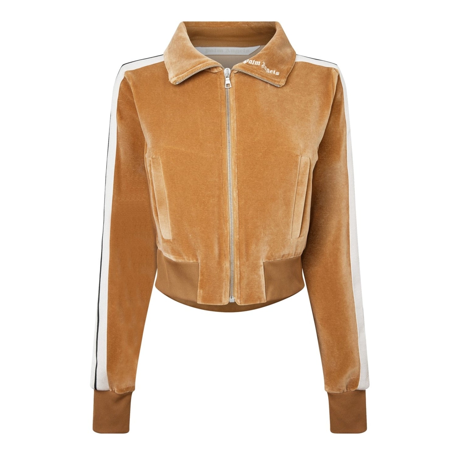 LUXURY HUB PALM ANGELS VELVET CROPPED JACKET MATCHING SET PIECE