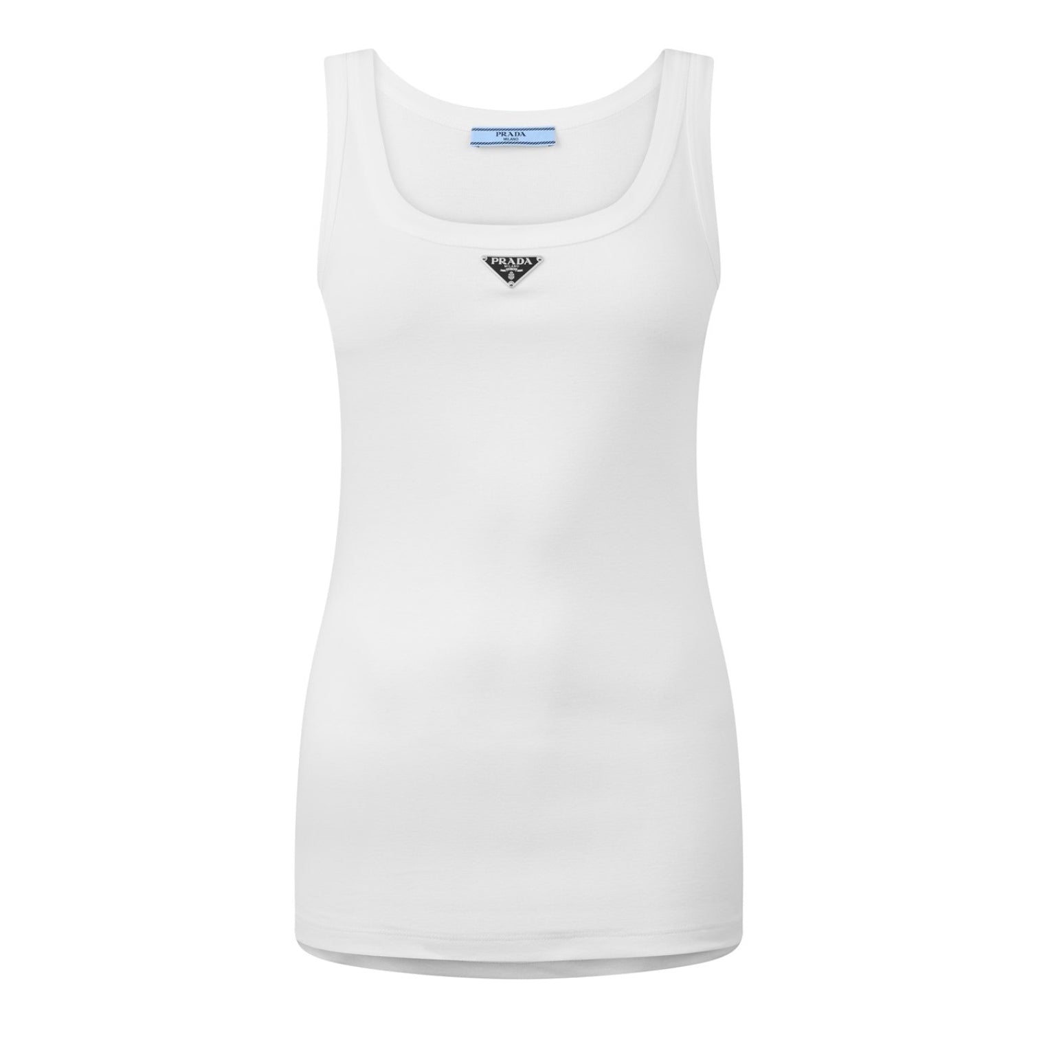 LUXURY HUB PRADA RIBBED KNIT JERSEY TANK TOP