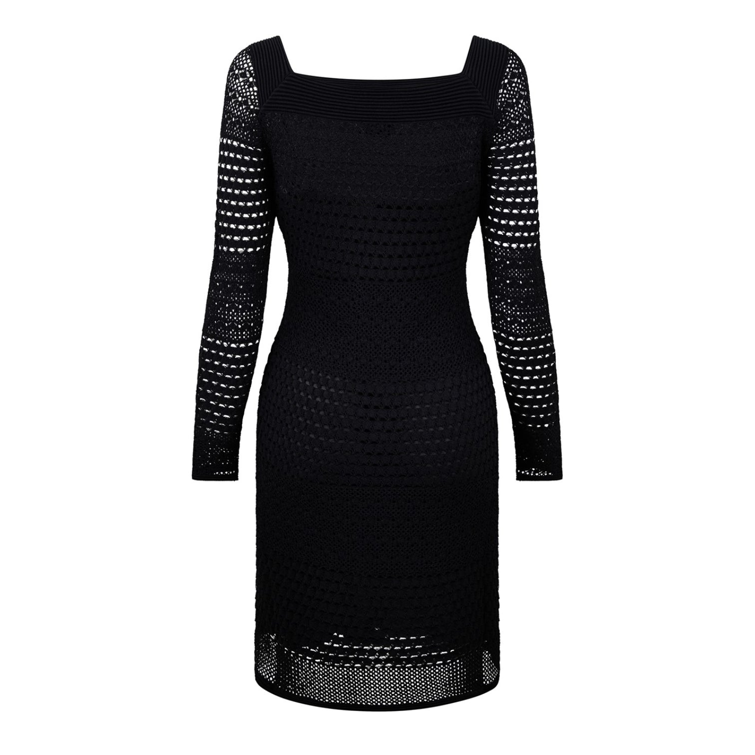 LUXURY HUB TOM FORD OPENWORK KNIT MINI DRESS