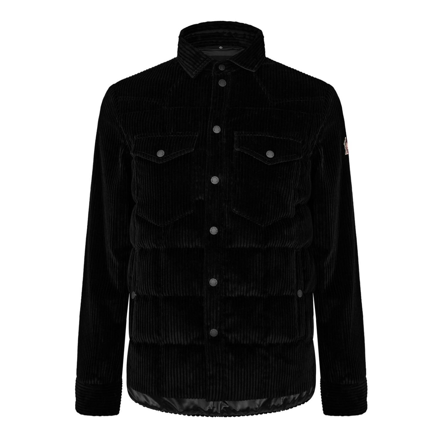 LUXURY HUB MONCLER GRENOBLE MEN'S GELT CORDUROY DOWN LONG SLEEVE HYBRID SHIRT