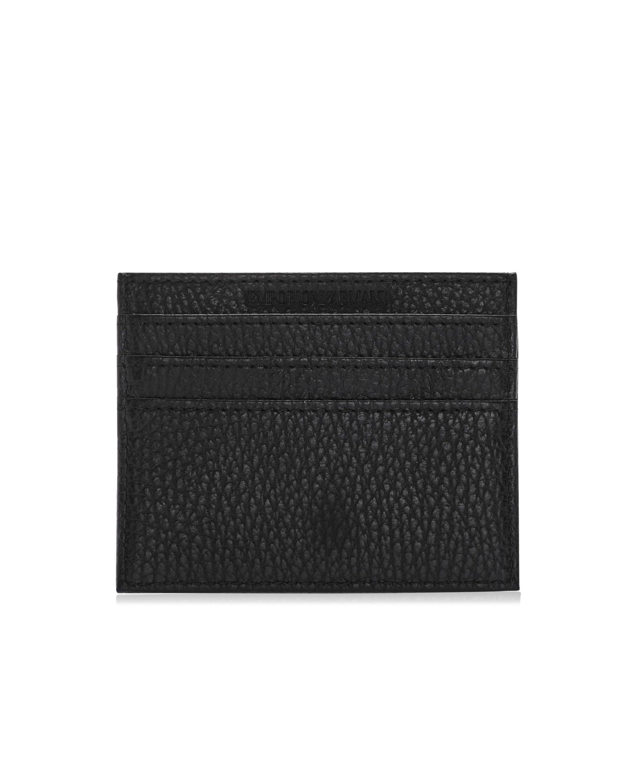 LUXURY HUB EMPORIO ARMANI WORD LOGO CARD HOLDER