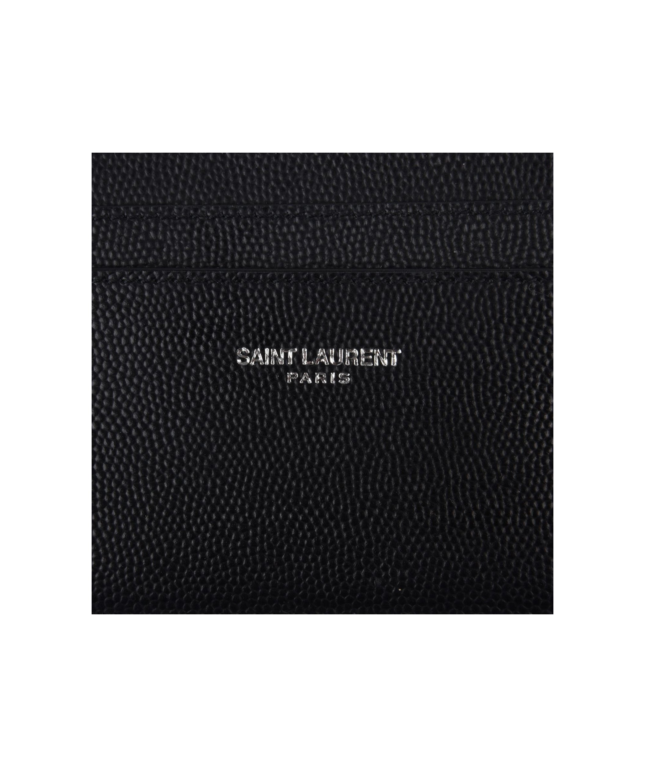 LUXURY HUB SAINT LAURENT GRAINED LEATHER CARD HOLDER