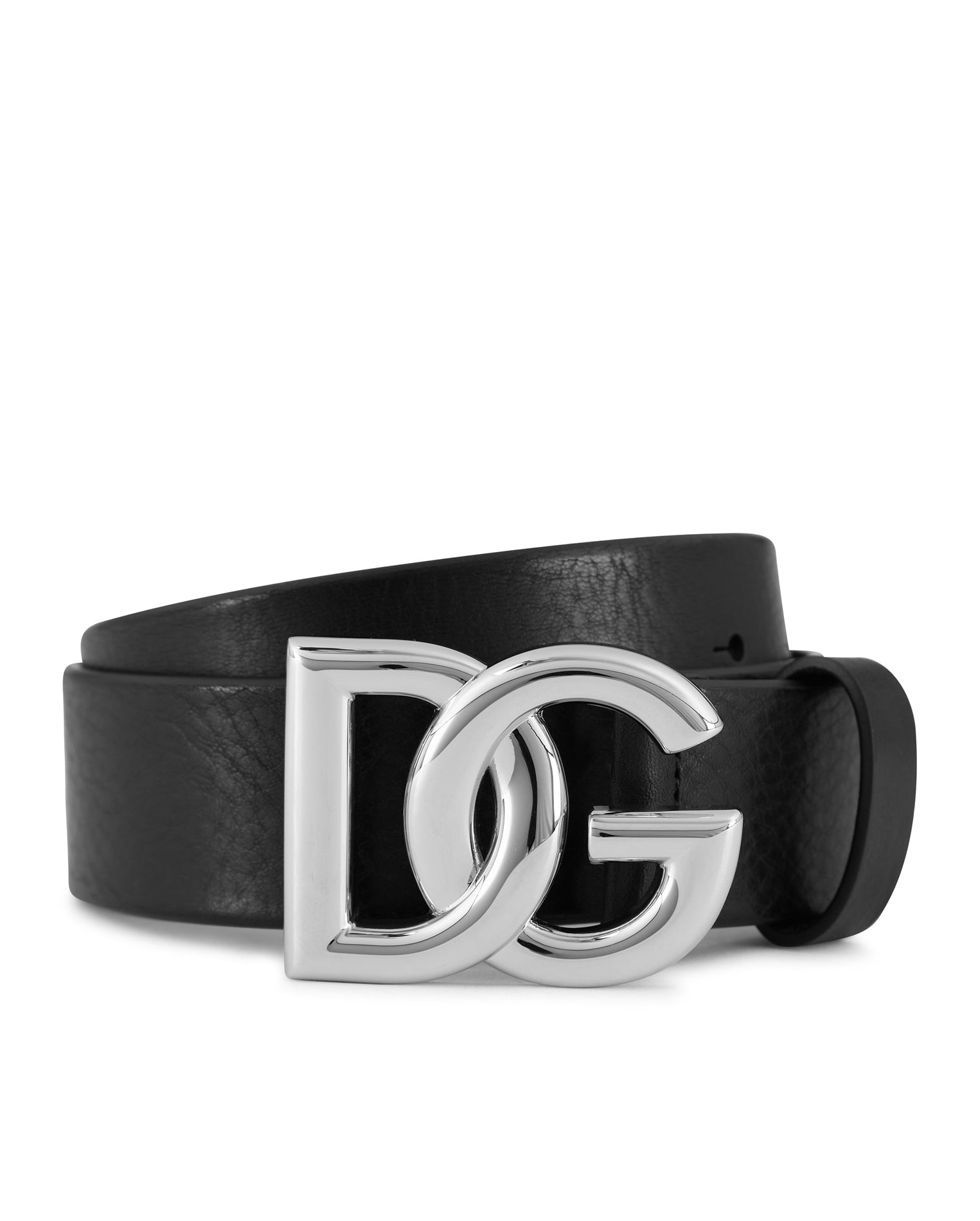 LUXURY HUB DOLCE AND GABBANA LUX LEATHER CROSSOVER LOGO BUCKLE BELT