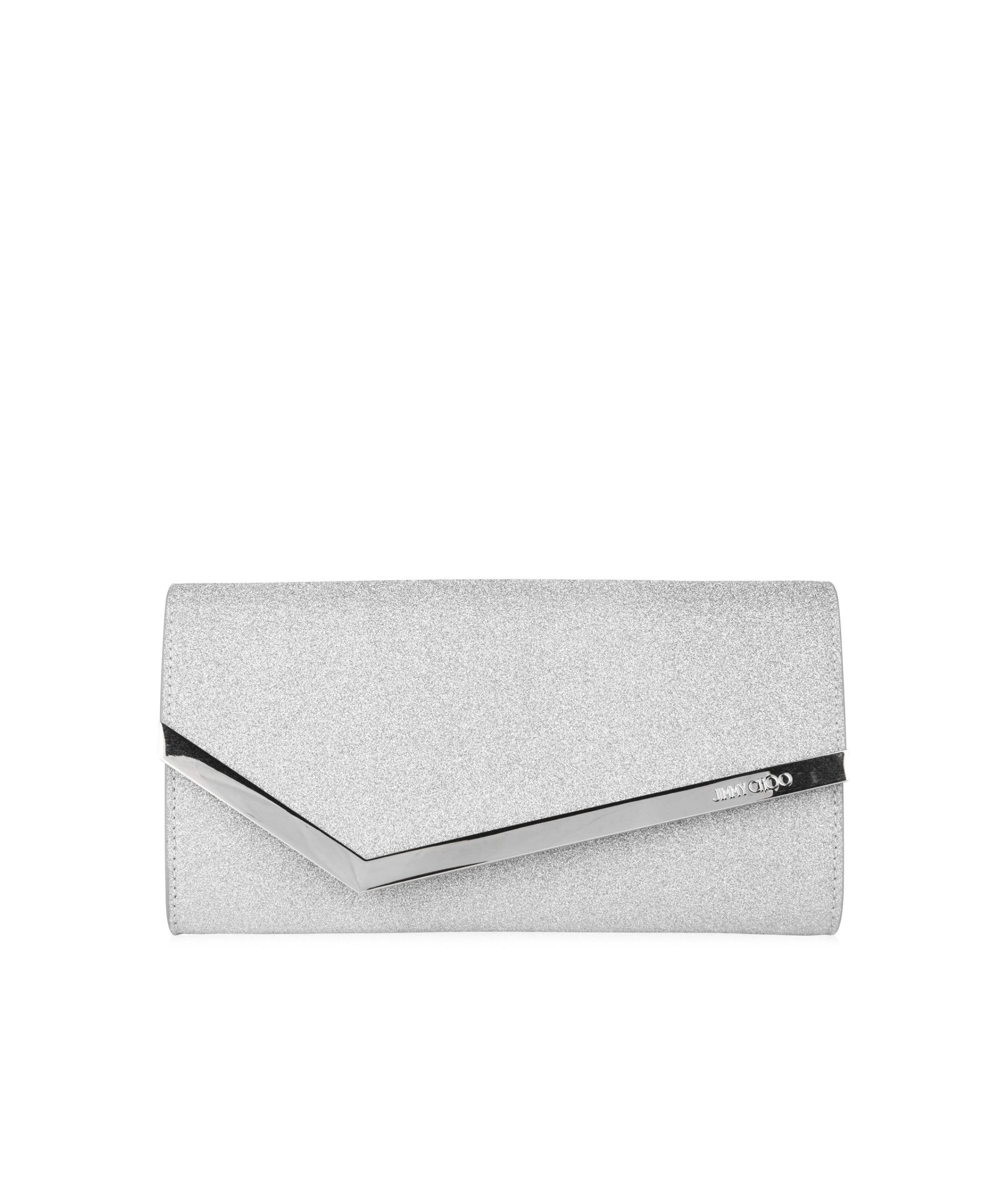 LUXURY HUB JIMMY CHOO EMMIE GLITTER CLUTCH BAG