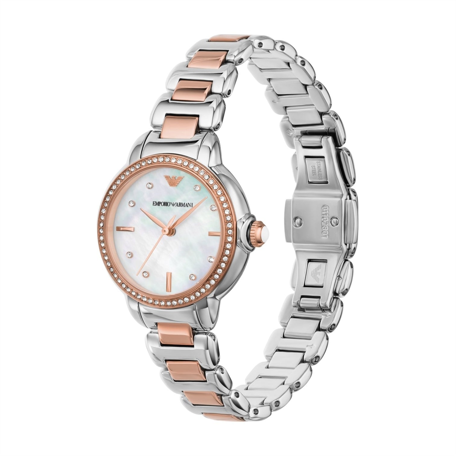 LUXURY HUB EMPORIO ARMANI WOMEN'S THREE-HAND, STAINLESS STEEL WATCH