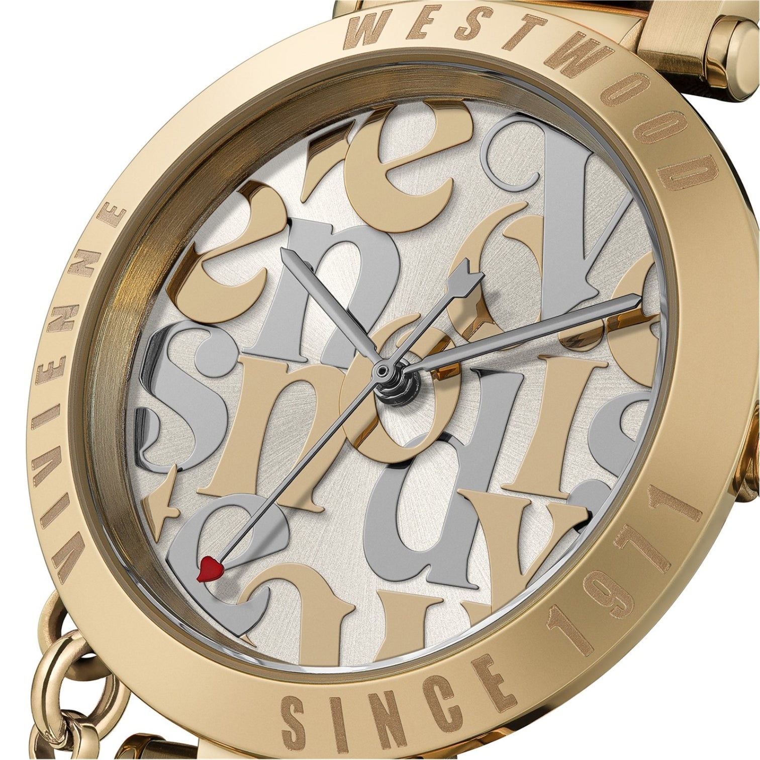 LUXURY HUB VIVIENNE WESTWOOD ORB LOGOMANIA 32MM STAINLESS STEEL WATCH
