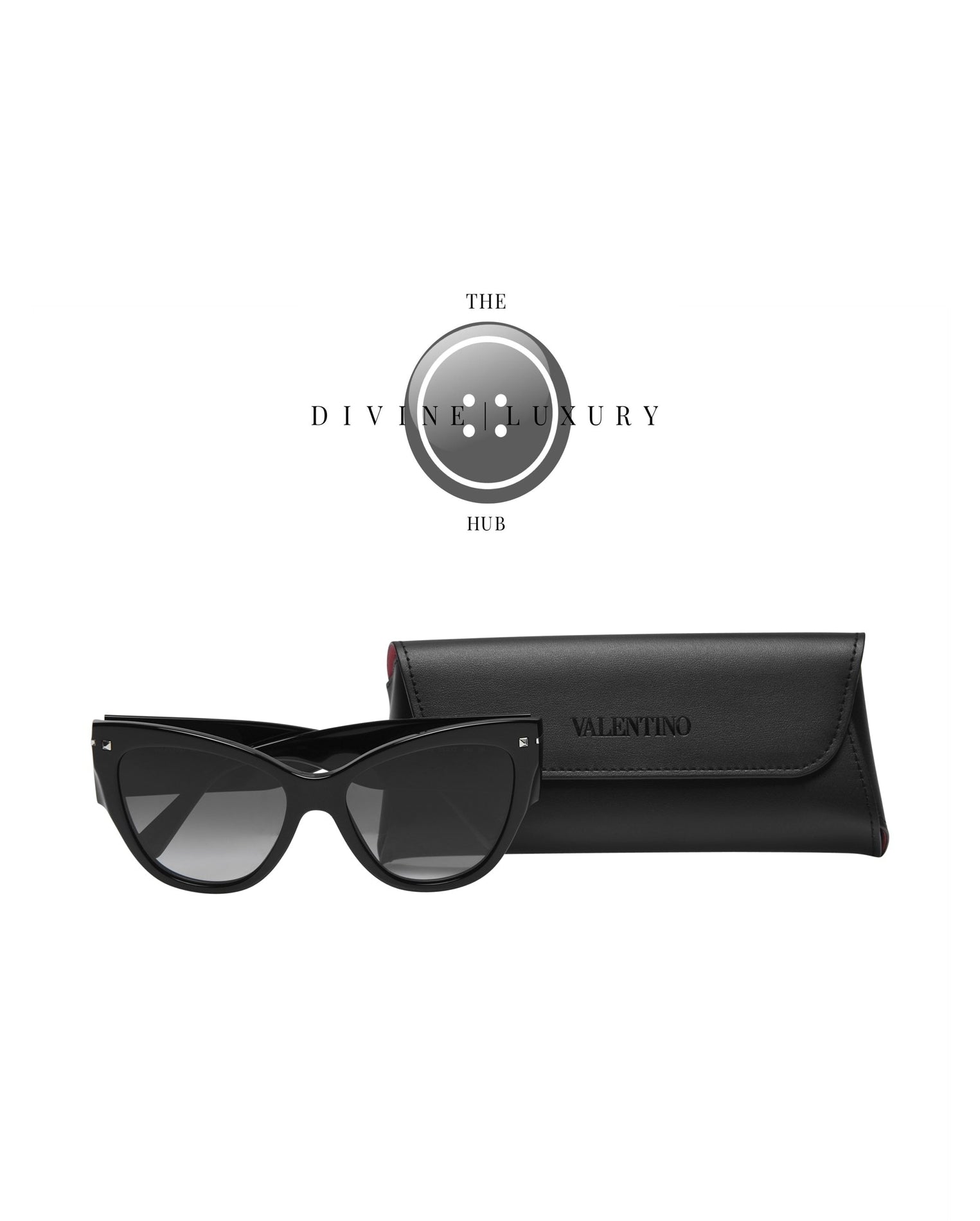 LUXURY HUB VALENTINO OVERSIZED CAT EYE SUNGLASSES