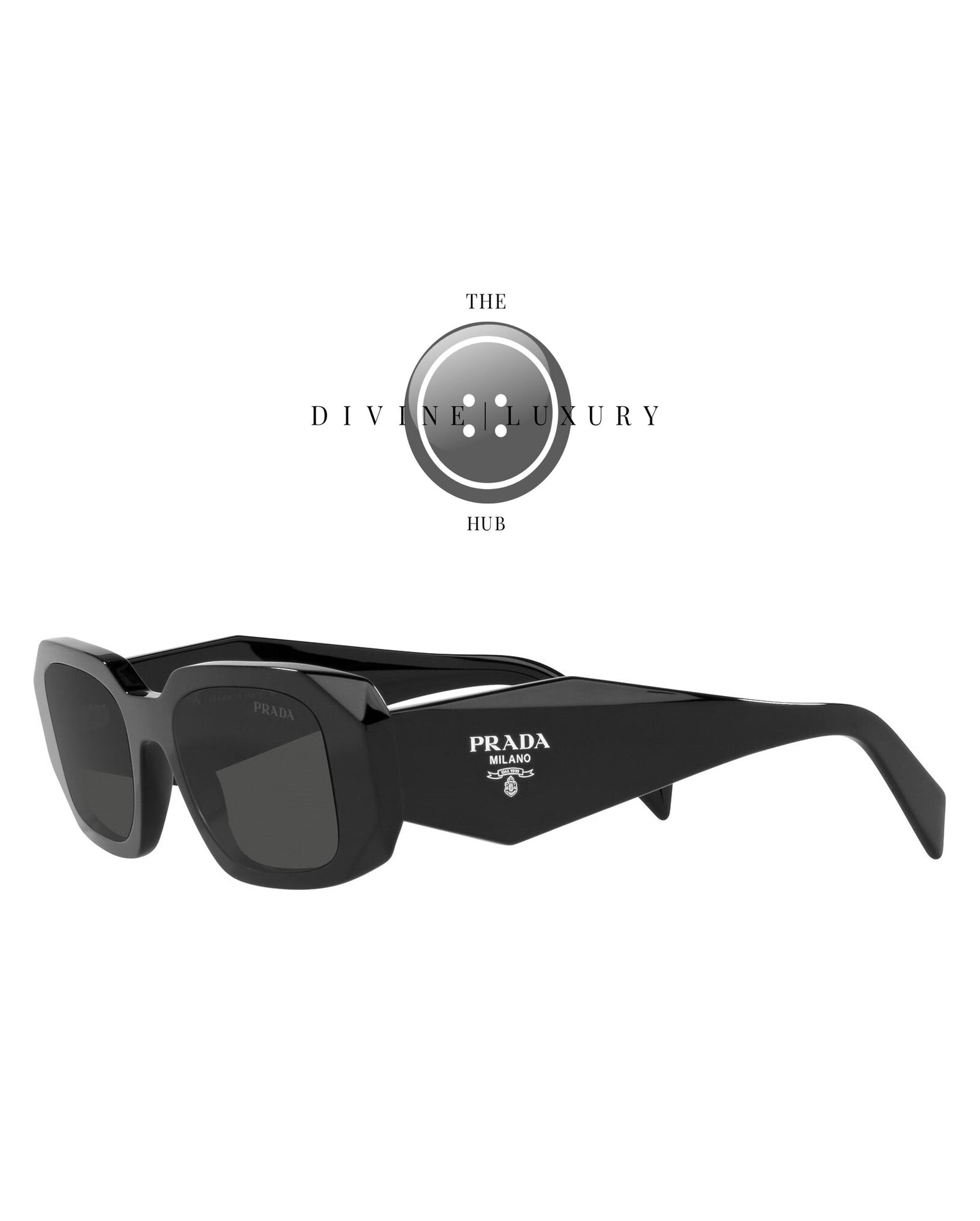 LUXURY HUB PRADA RECTANGULAR SUNGLASSES WOMENS