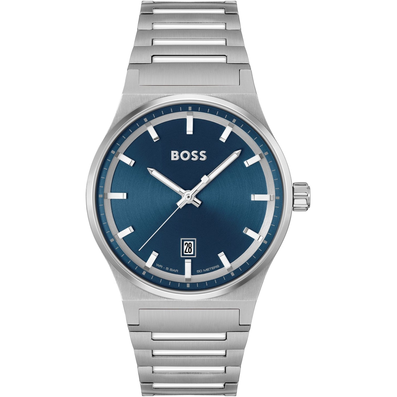 LUXURY HUB BOSS GENTS CANDOR STAINLESS STEEL BRACELET WATCH