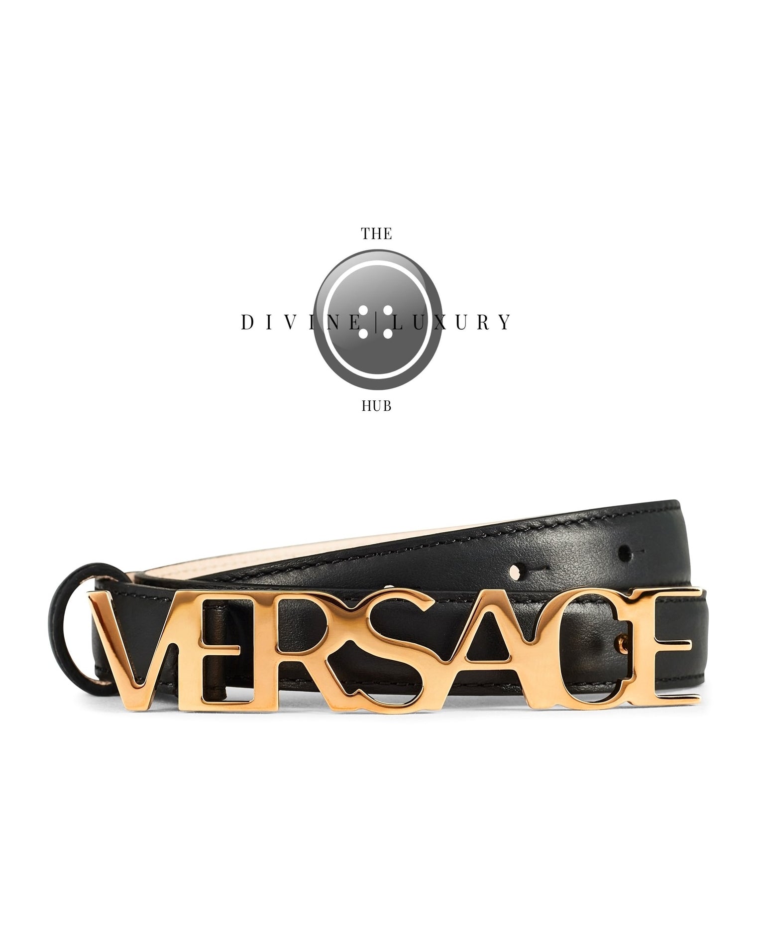 LUXURY HUB VERSACE LOGO BELT