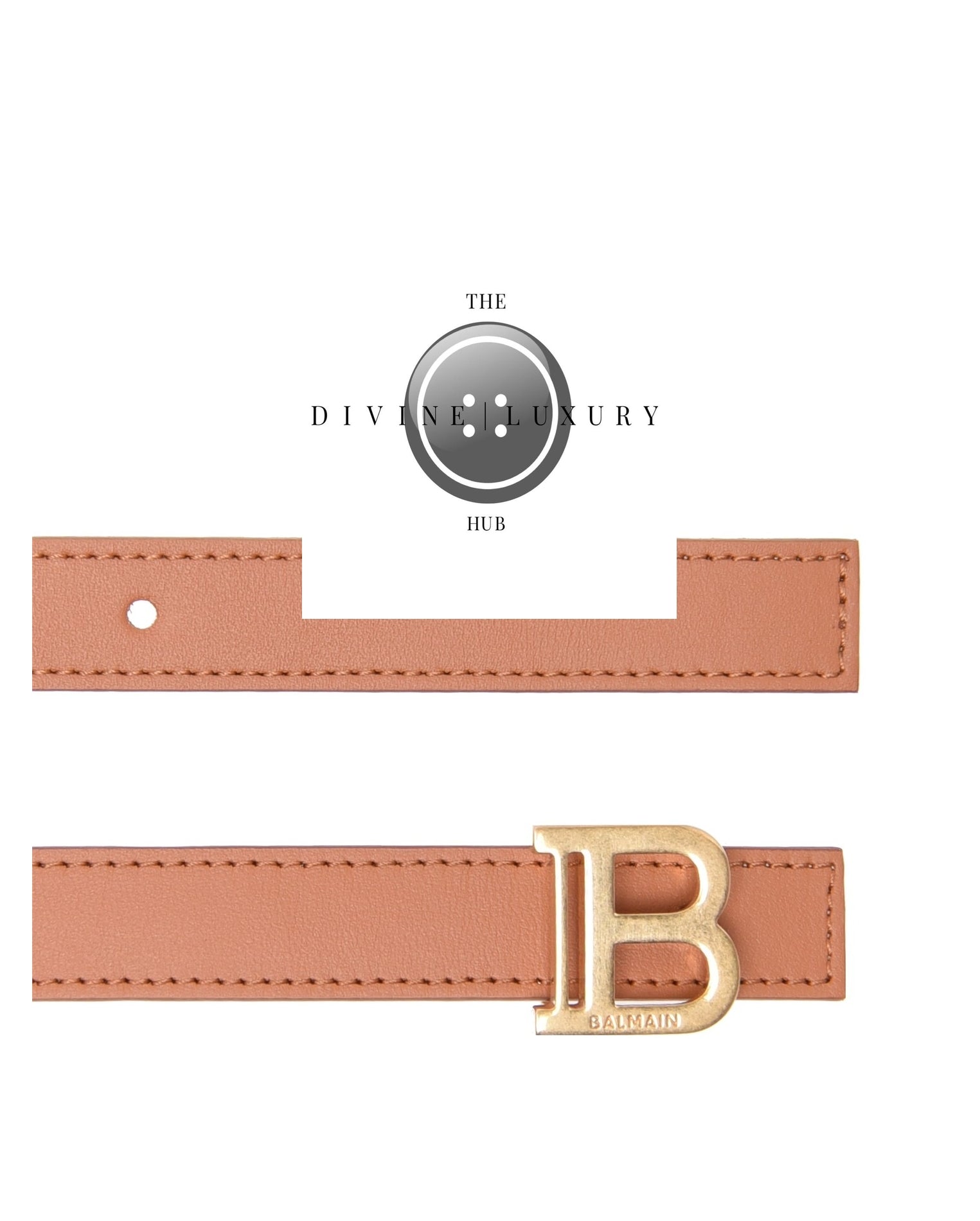 LUXURY HUB BALMAIN 2 CM REVERSIBLE LEATHER BELT