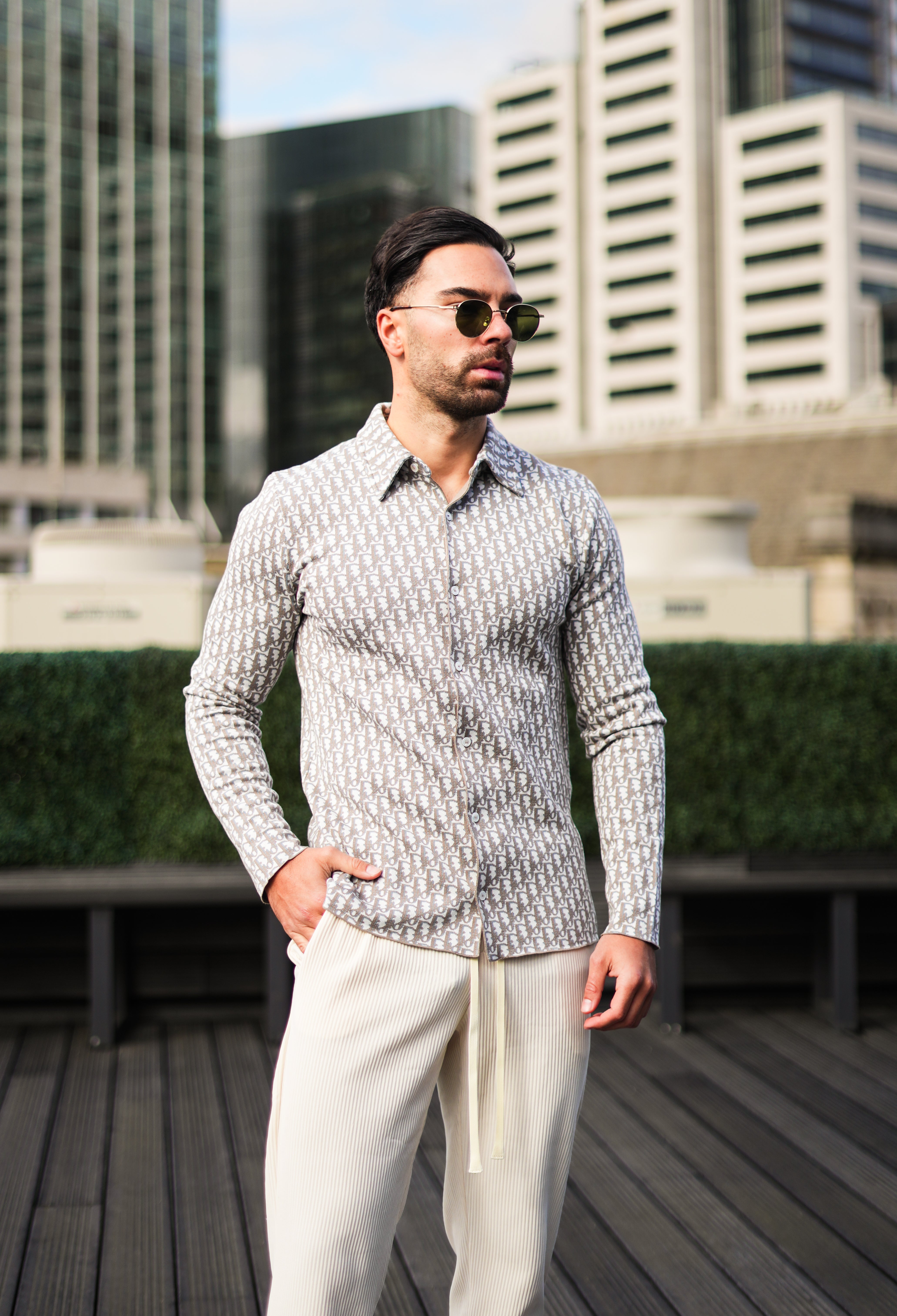 LUXURY HUB DIOR OBLIQUE SHIRT