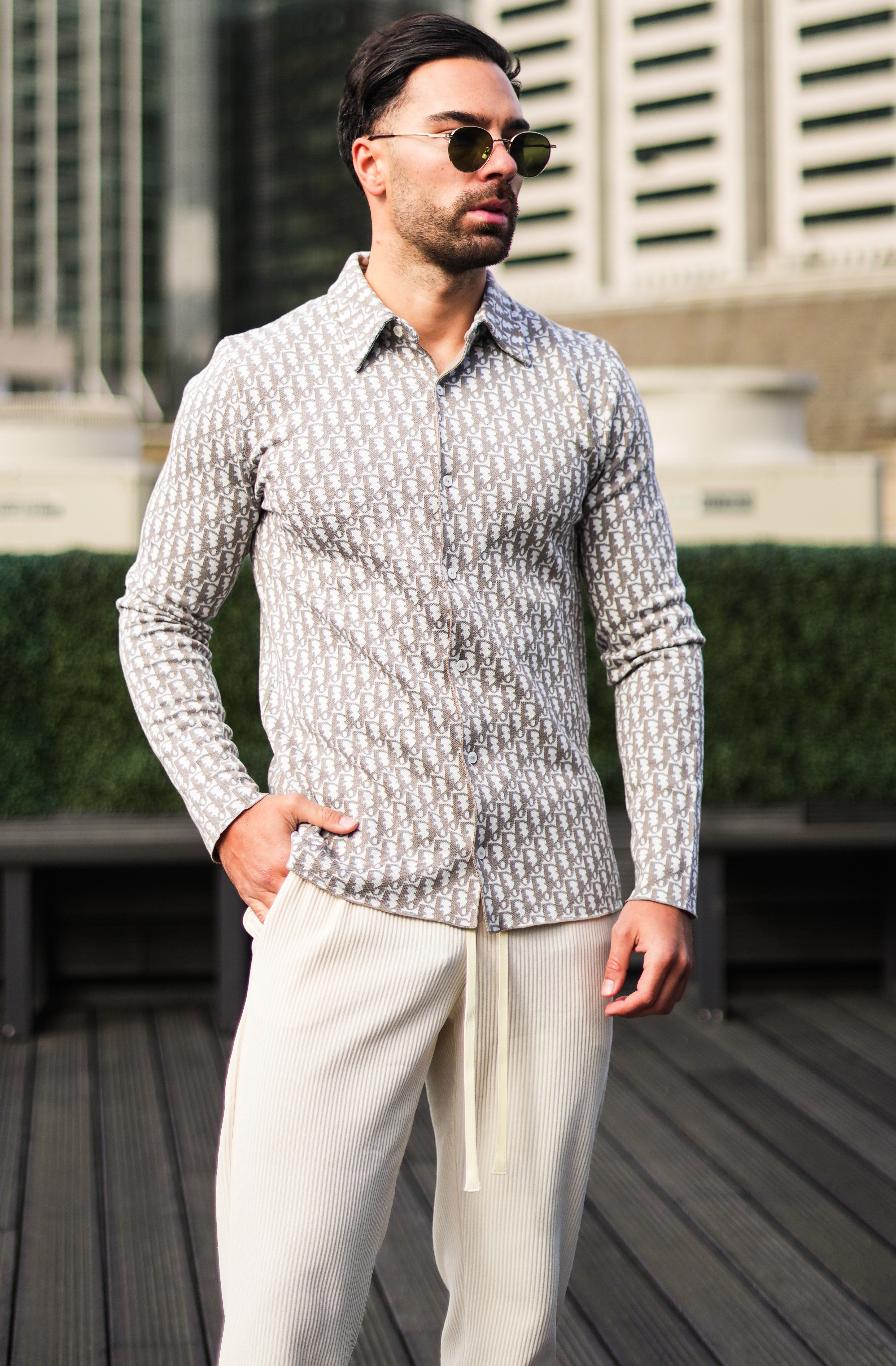 LUXURY HUB DIOR OBLIQUE SHIRT