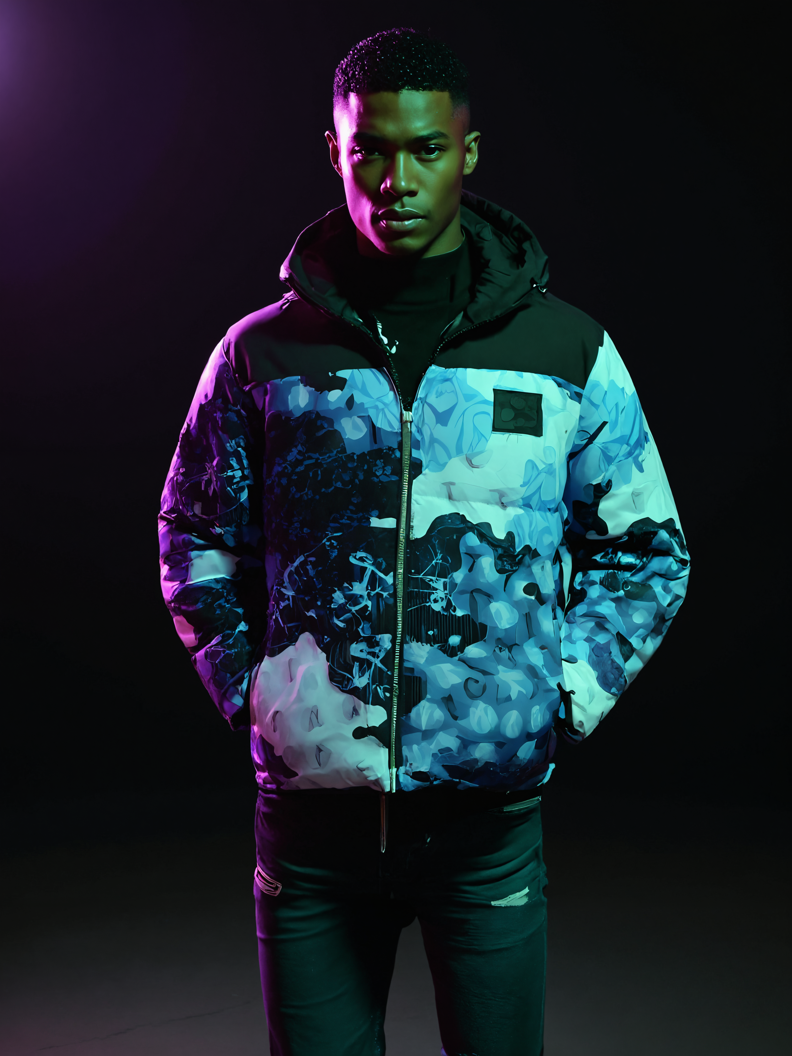 LUXURY HUB OFF WHITE OFF CAMO DOWN PUFFER