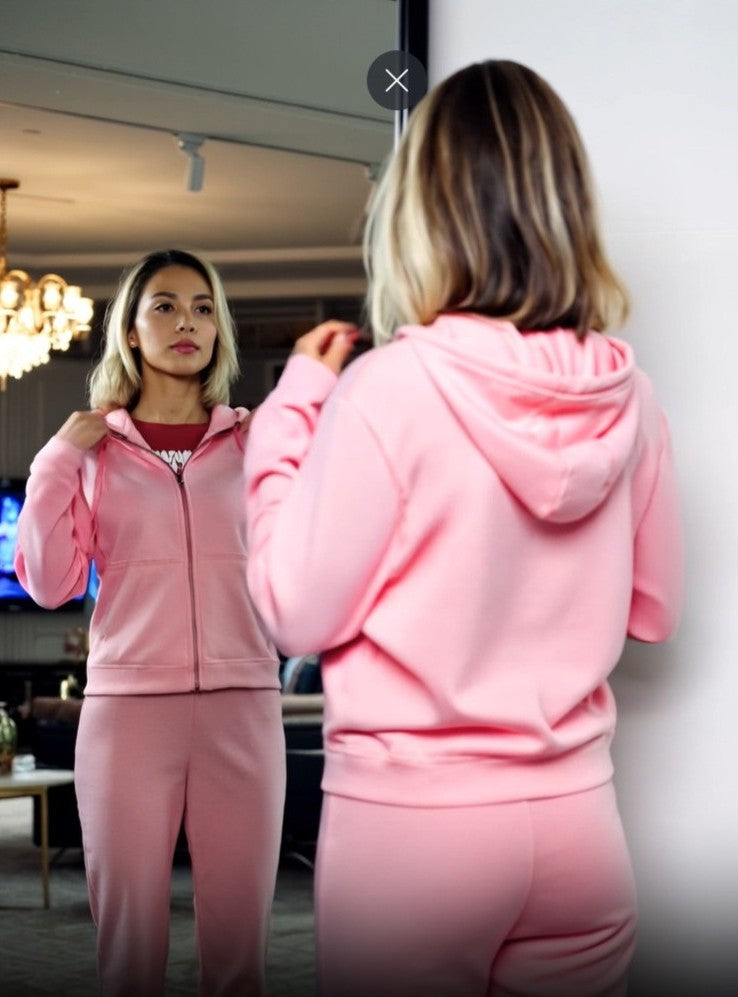 LUXURY HUB HUGO SPORTY LOGO ZIP HOODIE