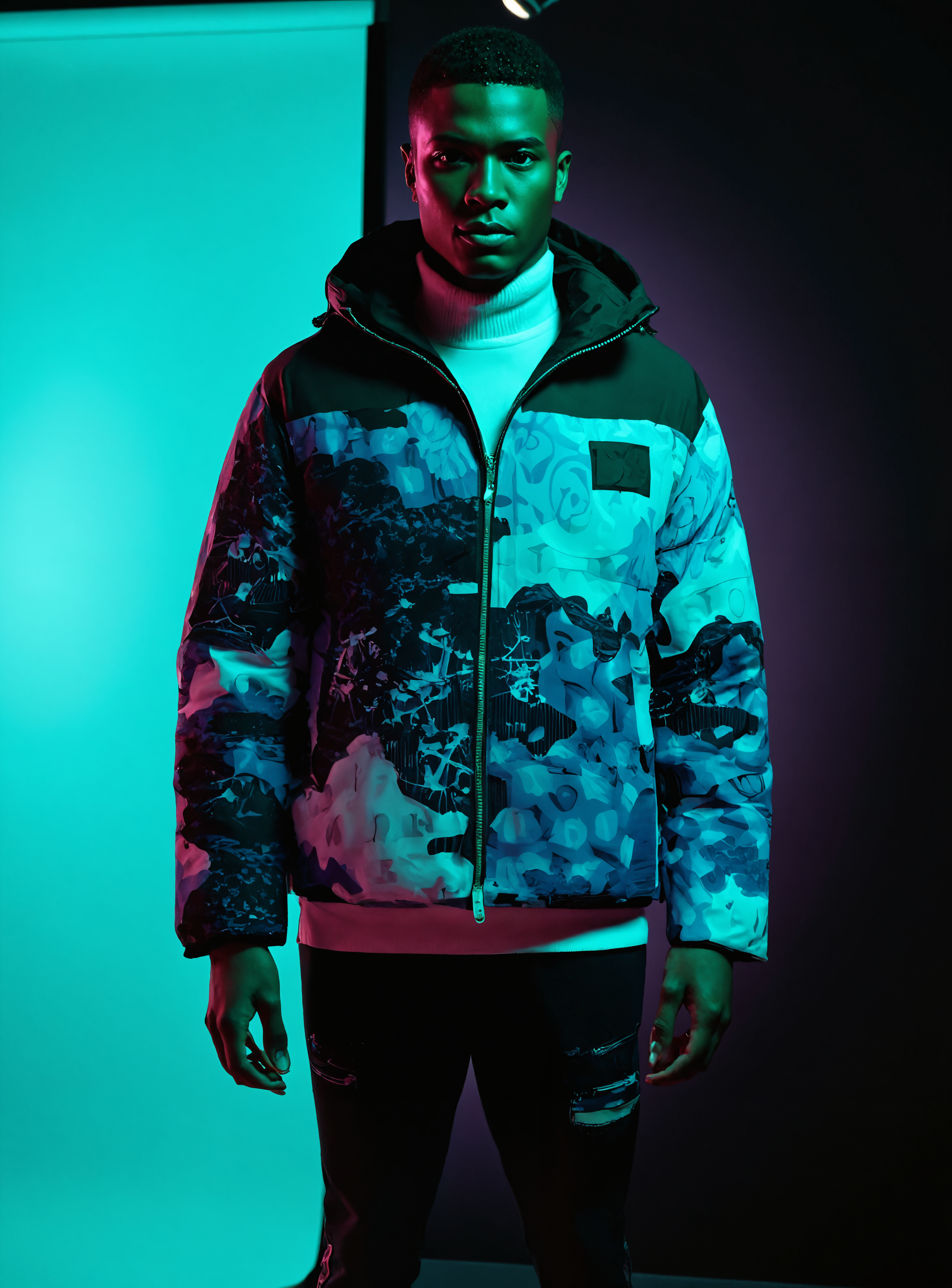 LUXURY HUB OFF WHITE OFF CAMO DOWN PUFFER