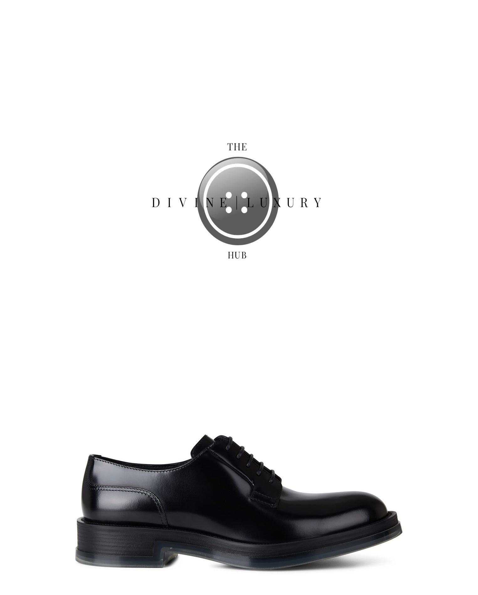 LUXURY HUB ALEXANDER MCQUEEN CLEAR DERBY SHOES