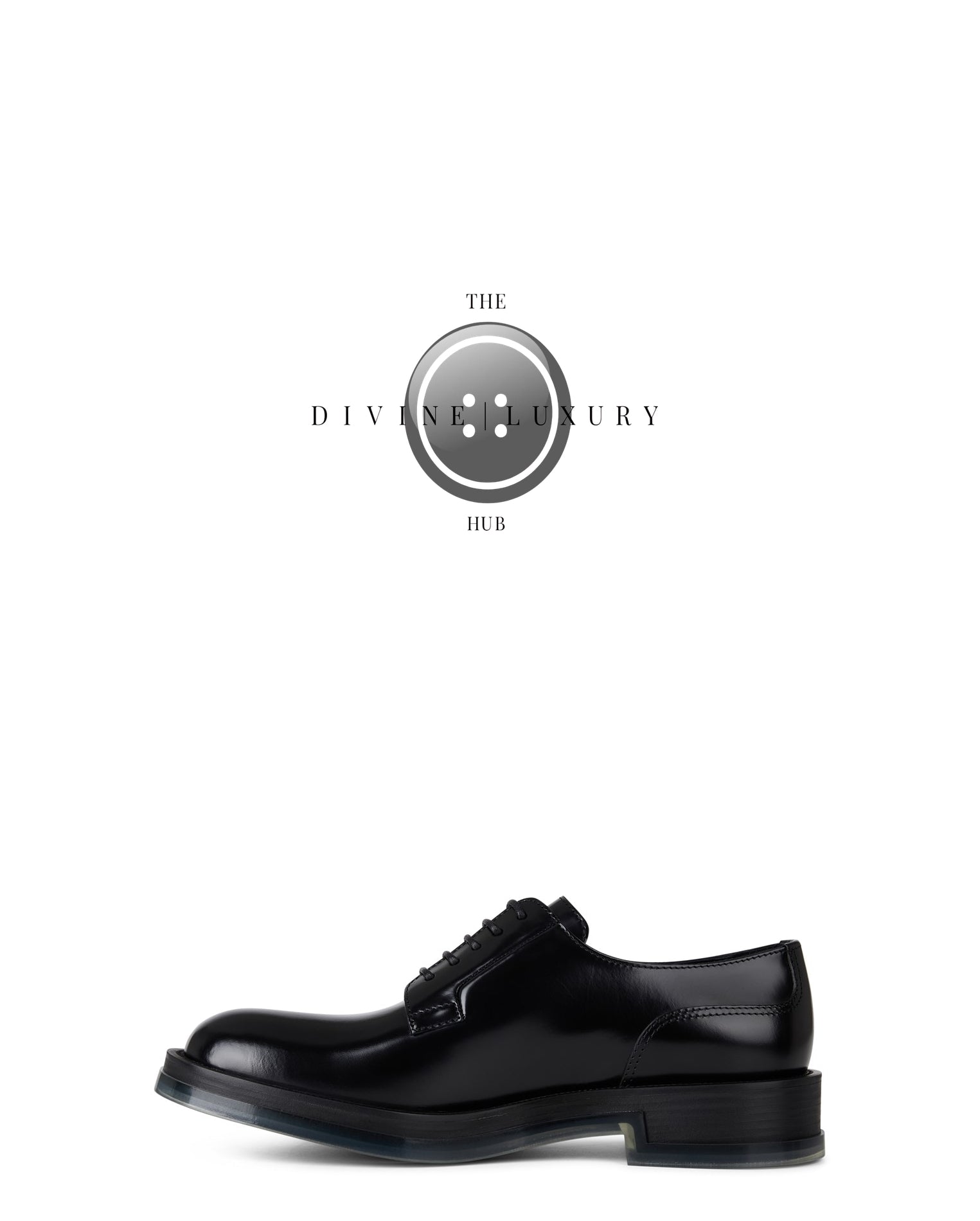 LUXURY HUB ALEXANDER MCQUEEN CLEAR DERBY SHOES