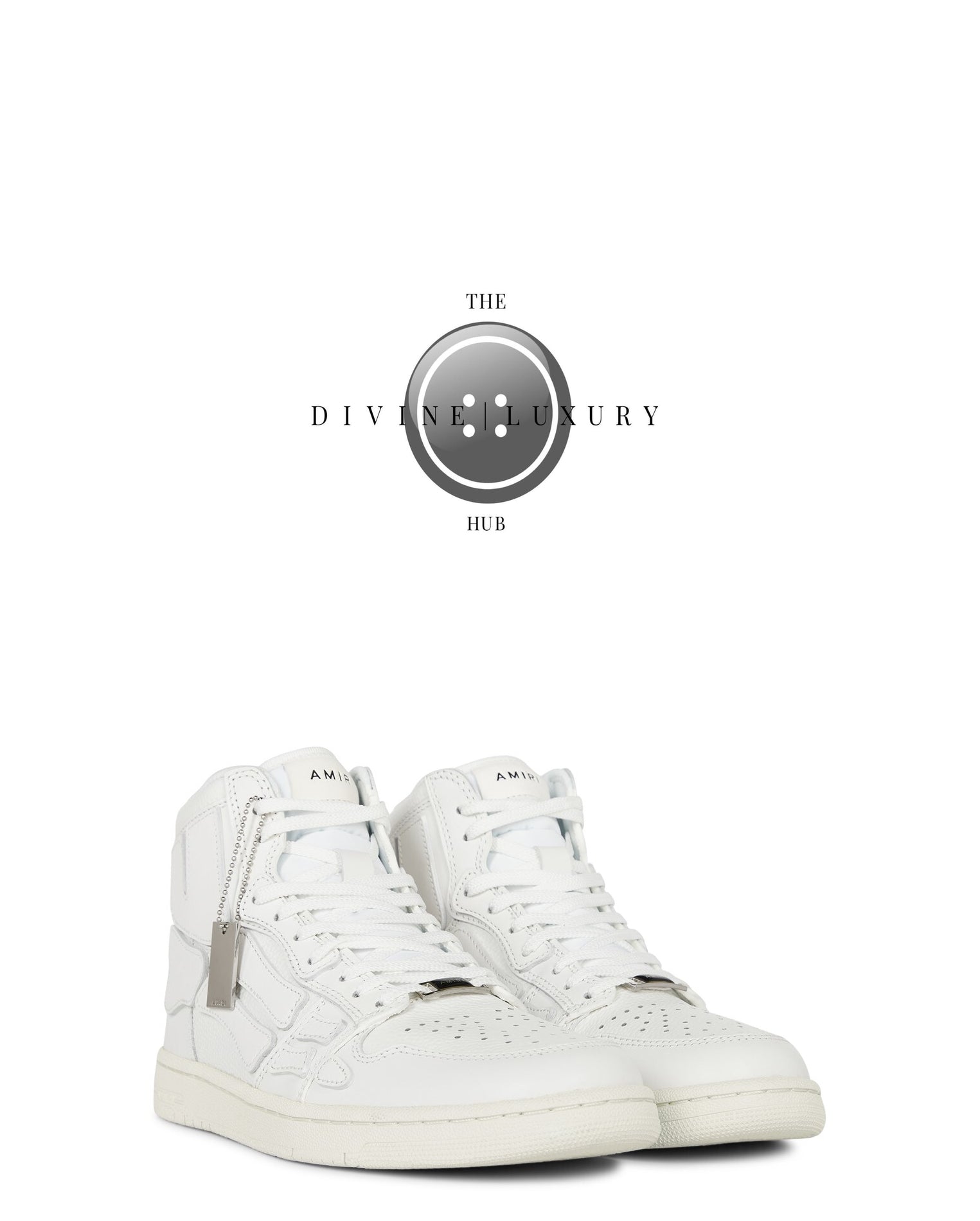 LUXURY HUB AMIRI SKELETON HIGH TOP TRAINERS