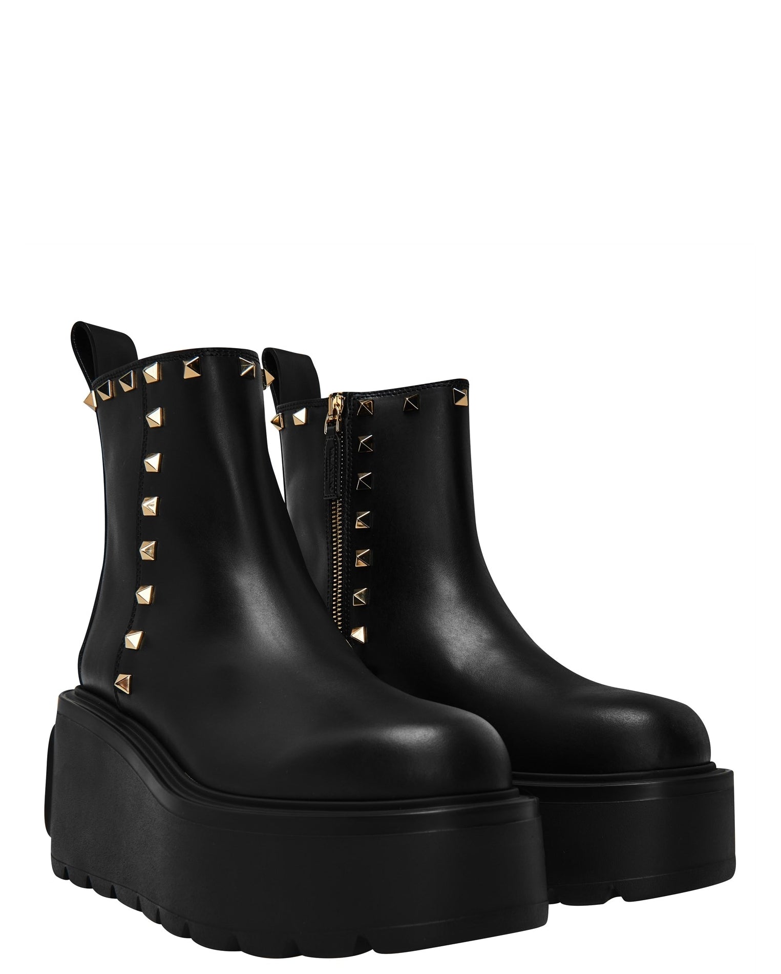 LUXURY HUB VALENTINO GARAVANI BEATLE STUD PLATFORM BOOTS