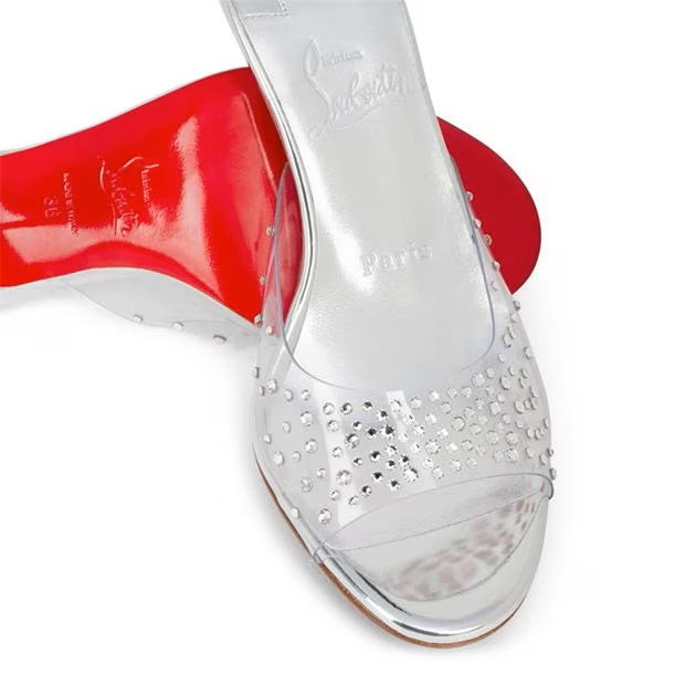 LUXURY HUB CHRISTIAN LOUBOUTIN DEGRAMULE STRASS MULE