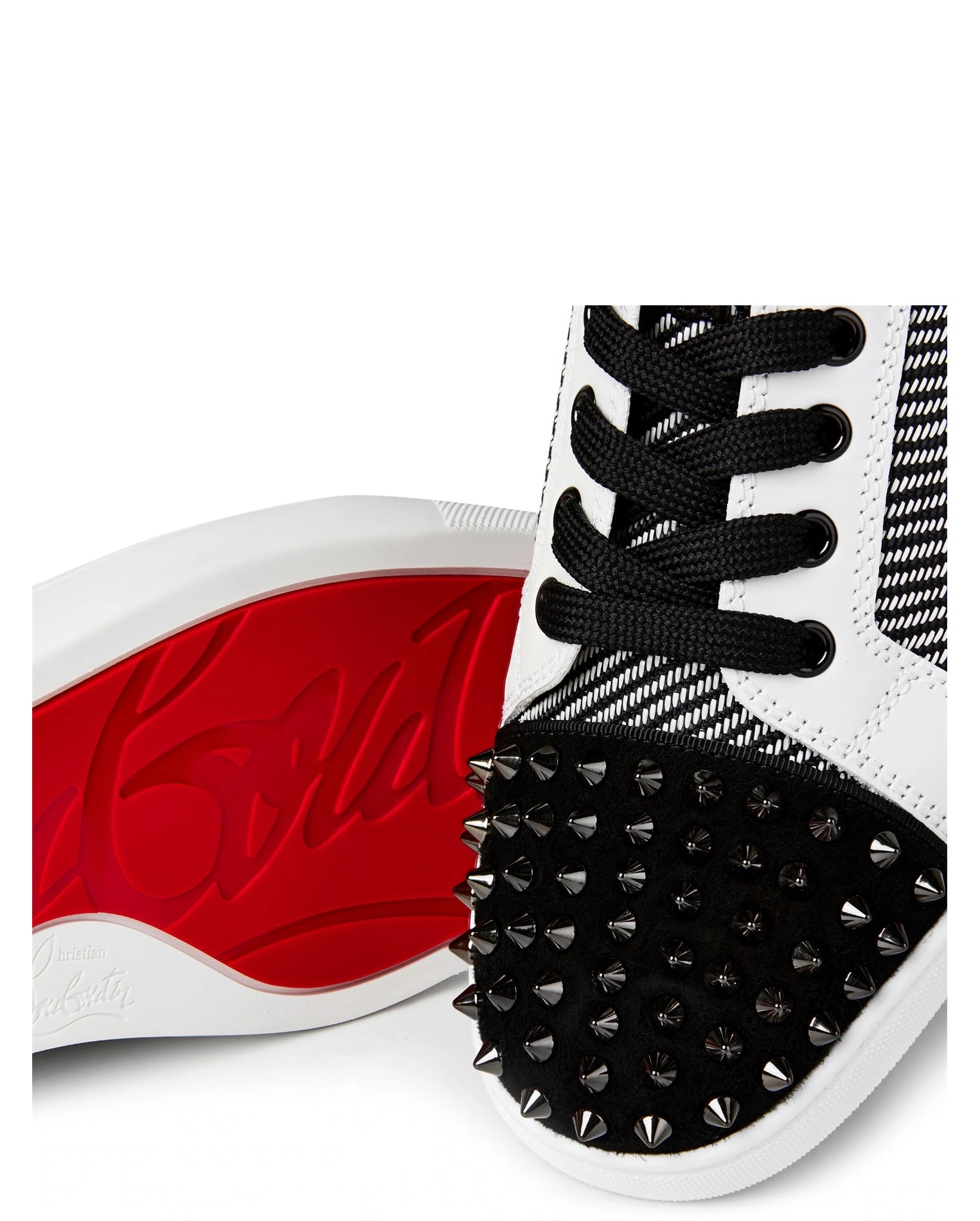 LUXURY HUB CHRISTIAN LOUBOUTIN LOUIS JUNIOR PAILLE LOW TRAINERS