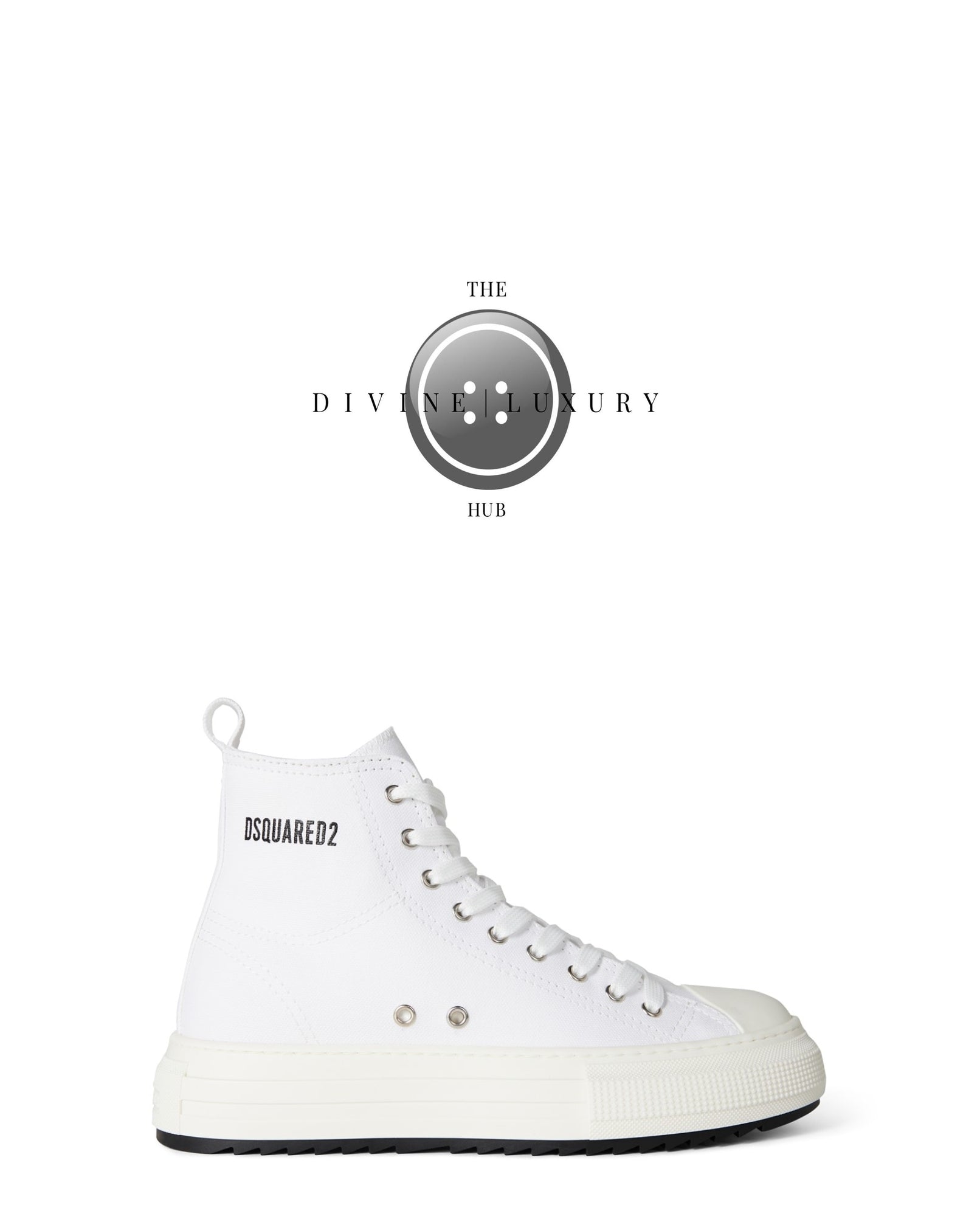 LUXURY HUB DSQUARED2 HIGH TOP TRAINERS