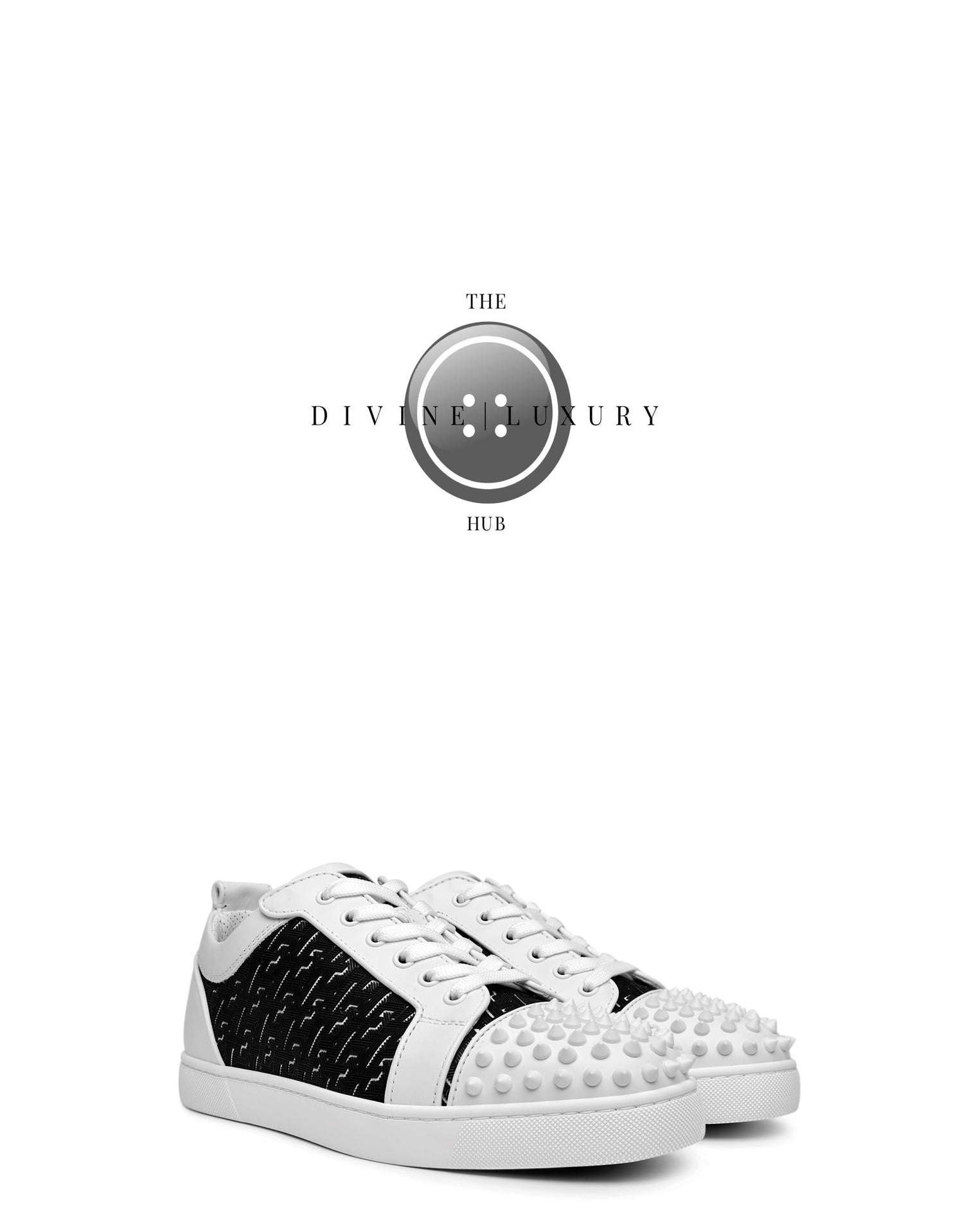 LUXURY HUB CHRISTIAN LOUBOUTIN JUNIOR TECHNO SPIKE SNEAKERS